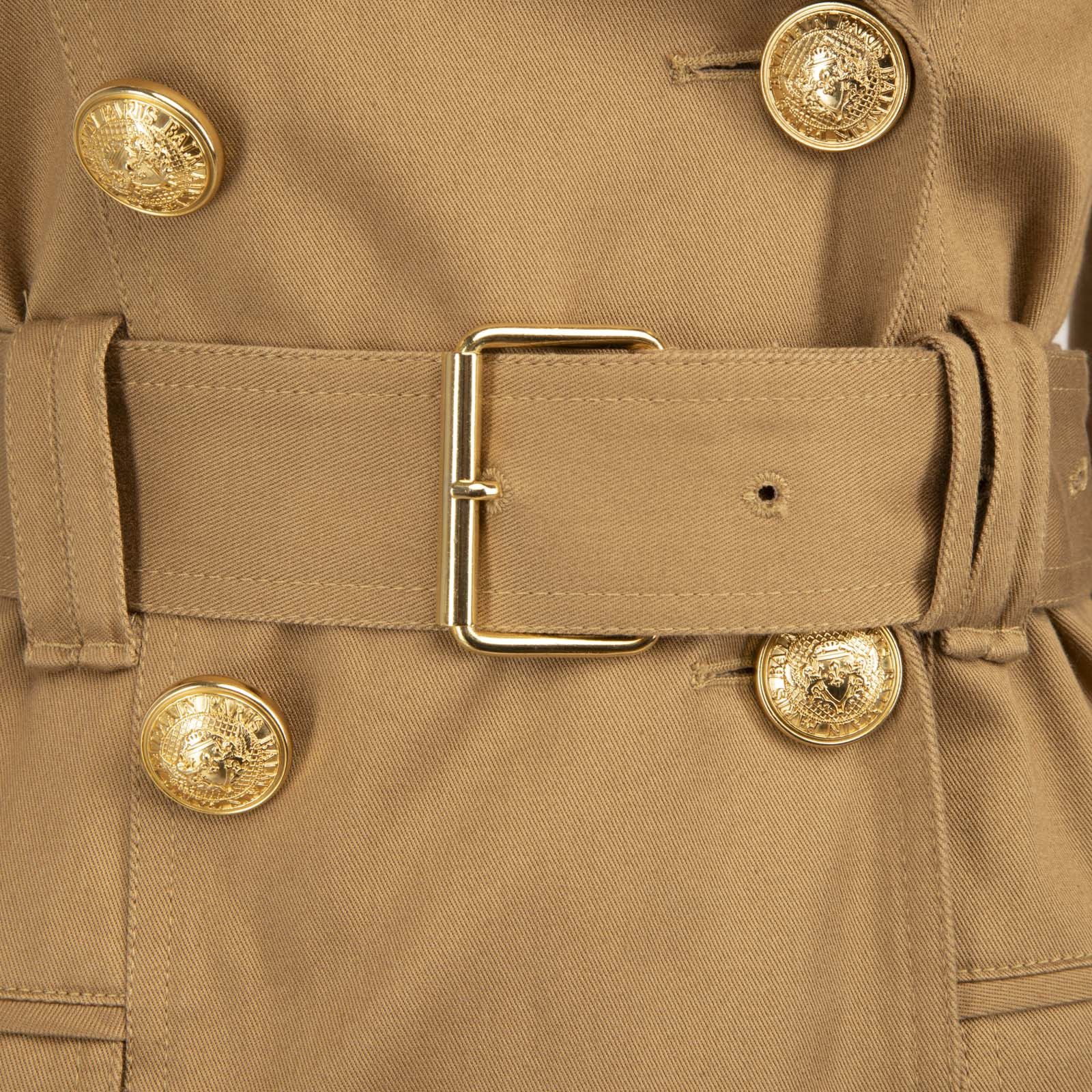 Balmain Beige Double Breasted Trench Coat Size S / US 4 / IT 40 - 3 Thumbnail
