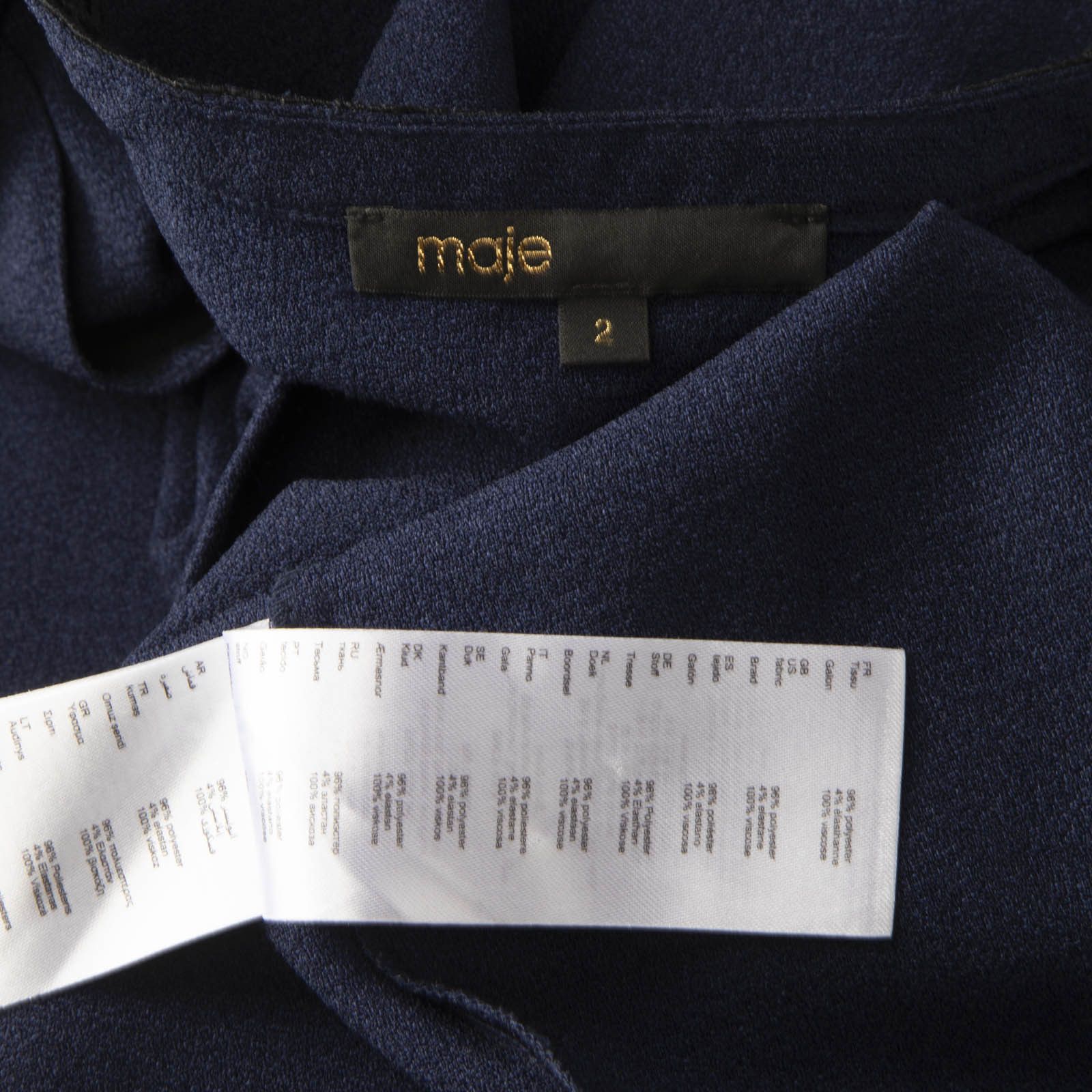 Maje Navy Amour Lace Top Size M / US 6-8 / IT 42-44 - 4 Thumbnail