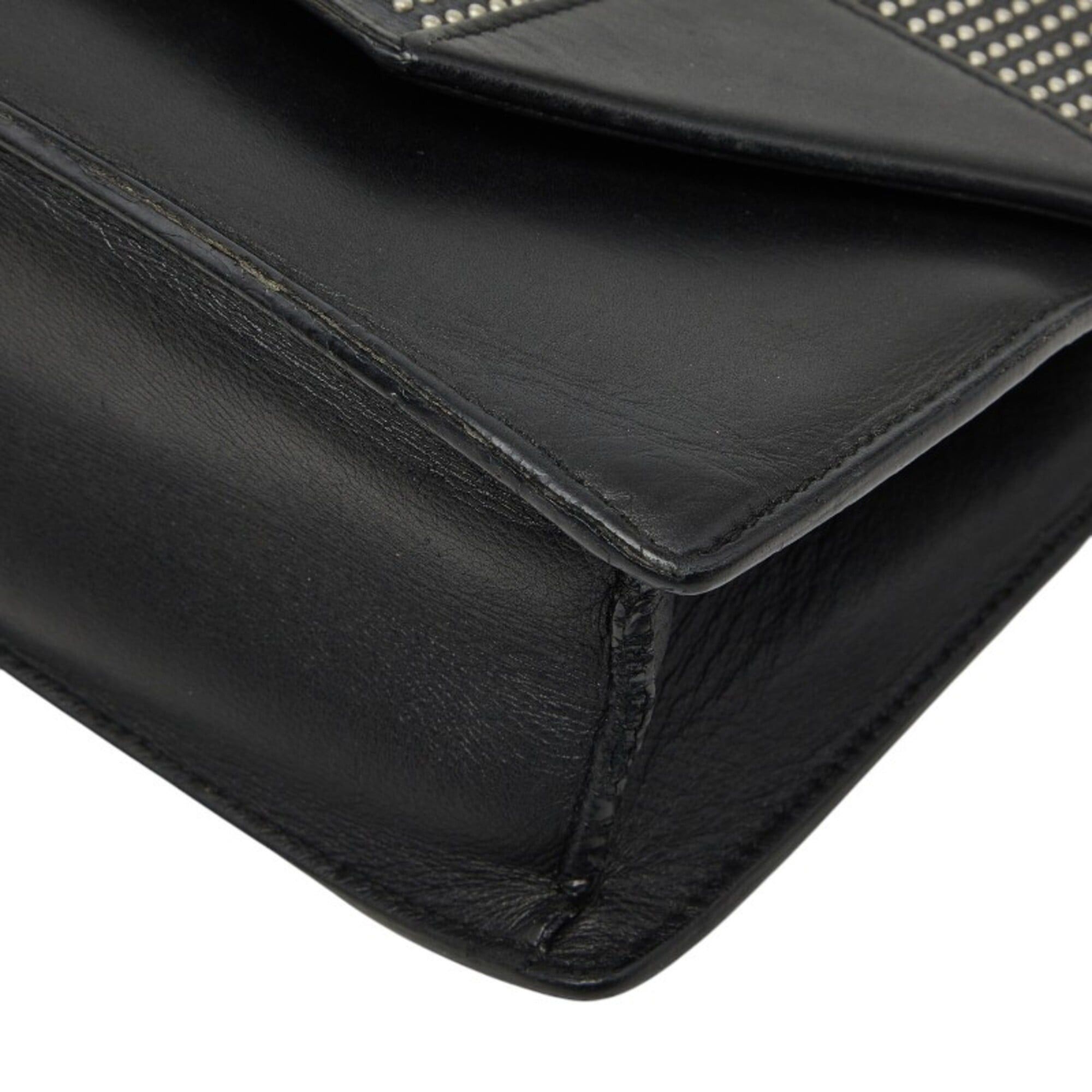 Saint Laurent Paris Saint Laurent Betty Studded Chain Shoulder Bag 315681 Black Leather Women's SAINT LAURENT Size ONE SIZE - 4 Thumbnail