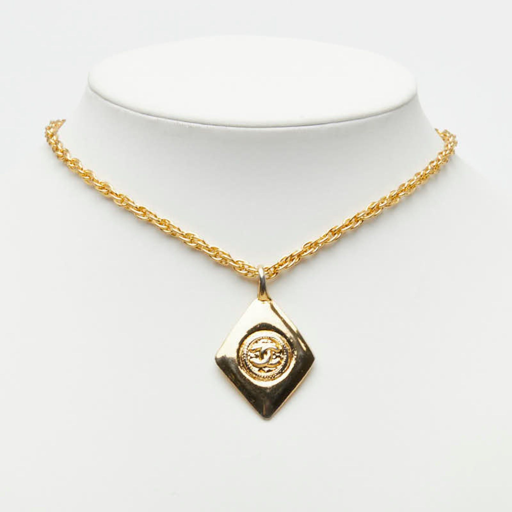 Chanel Chanel Coco Mark Chain Pendant Necklace, Gold Plated, Women's. Size ONE SIZE - 6 Thumbnail