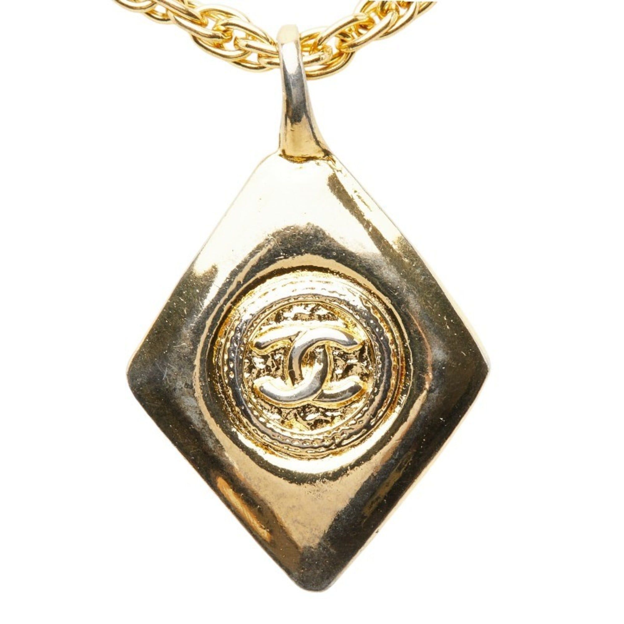 Chanel Chanel Coco Mark Chain Pendant Necklace, Gold Plated, Women's. Size ONE SIZE - 2 Thumbnail