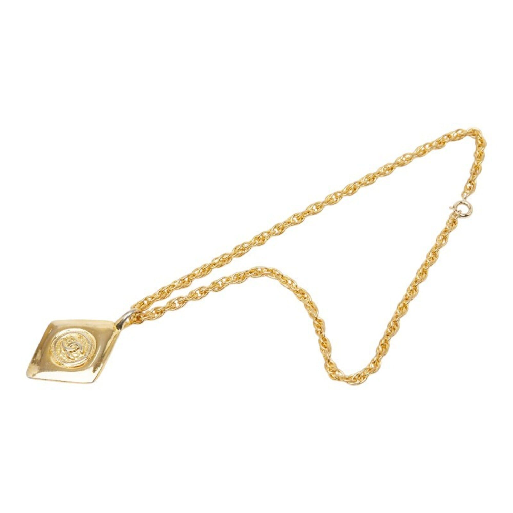 Chanel Chanel Coco Mark Chain Pendant Necklace, Gold Plated, Women's. Size ONE SIZE - 4 Thumbnail