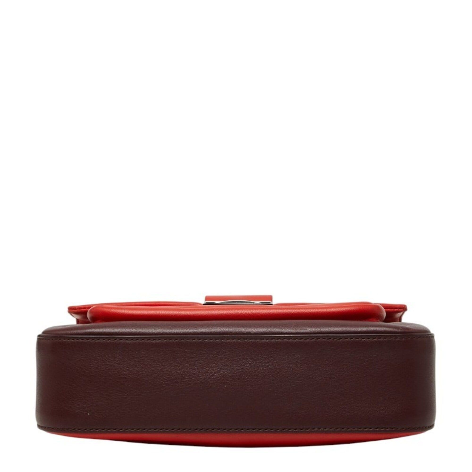 Fendi Fendi Chain Shoulder Bag 8BR677 Red Bordeaux Leather Women's FENDI Size ONE SIZE - 3 Thumbnail