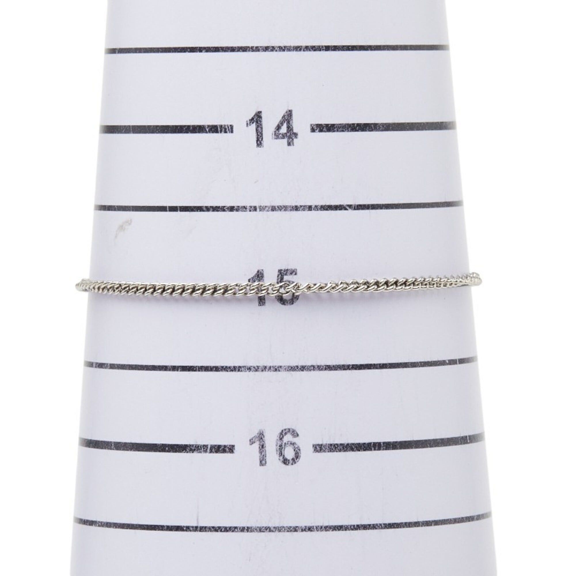 Chanel Chanel Coco Mark Bracelet, Silver Rhinestone, Metal, Women's CHANEL Size ONE SIZE - 6 Thumbnail