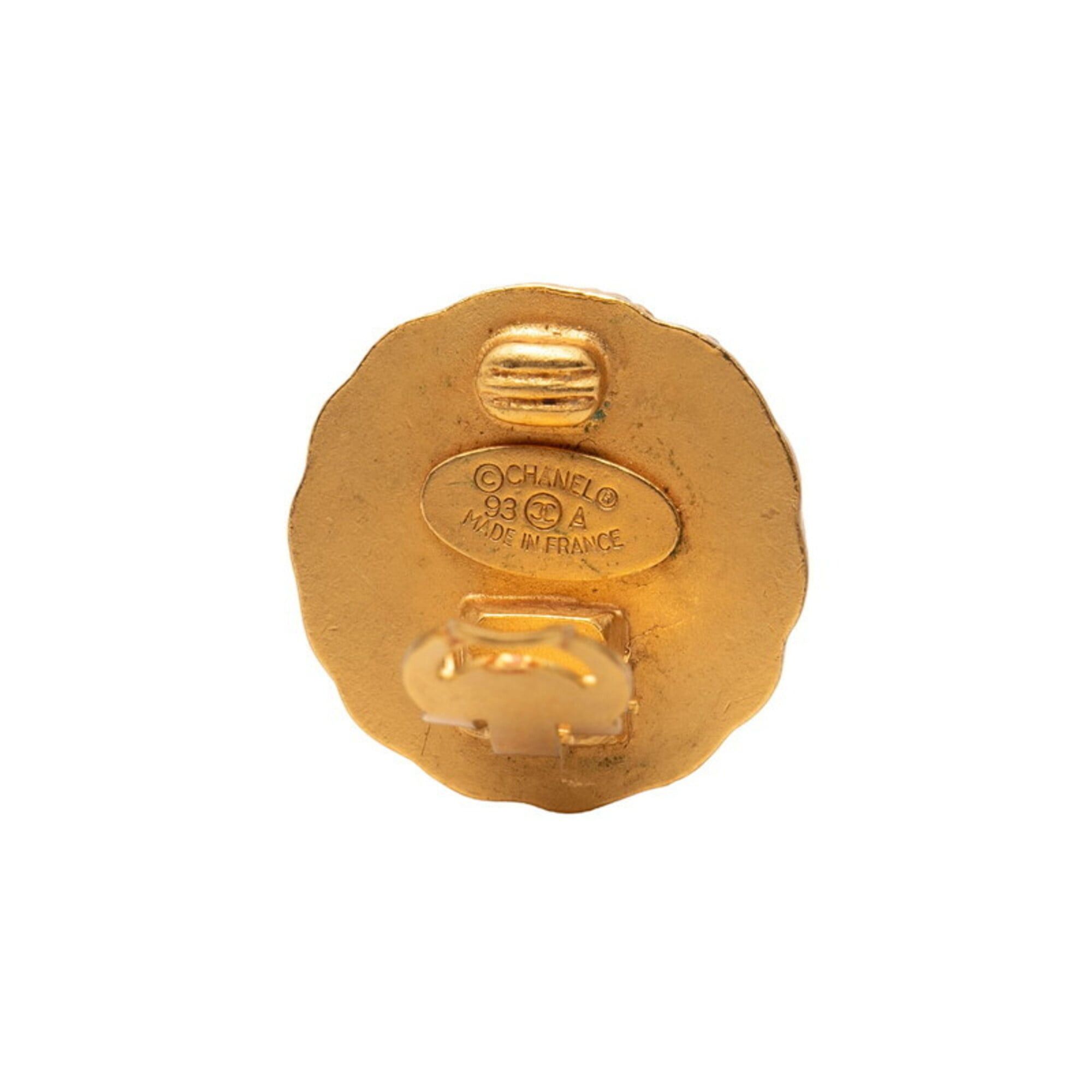 Chanel Chanel Vintage Coco Mark Earrings, Gold Plated, Women's CHANEL Size ONE SIZE - 3 Thumbnail