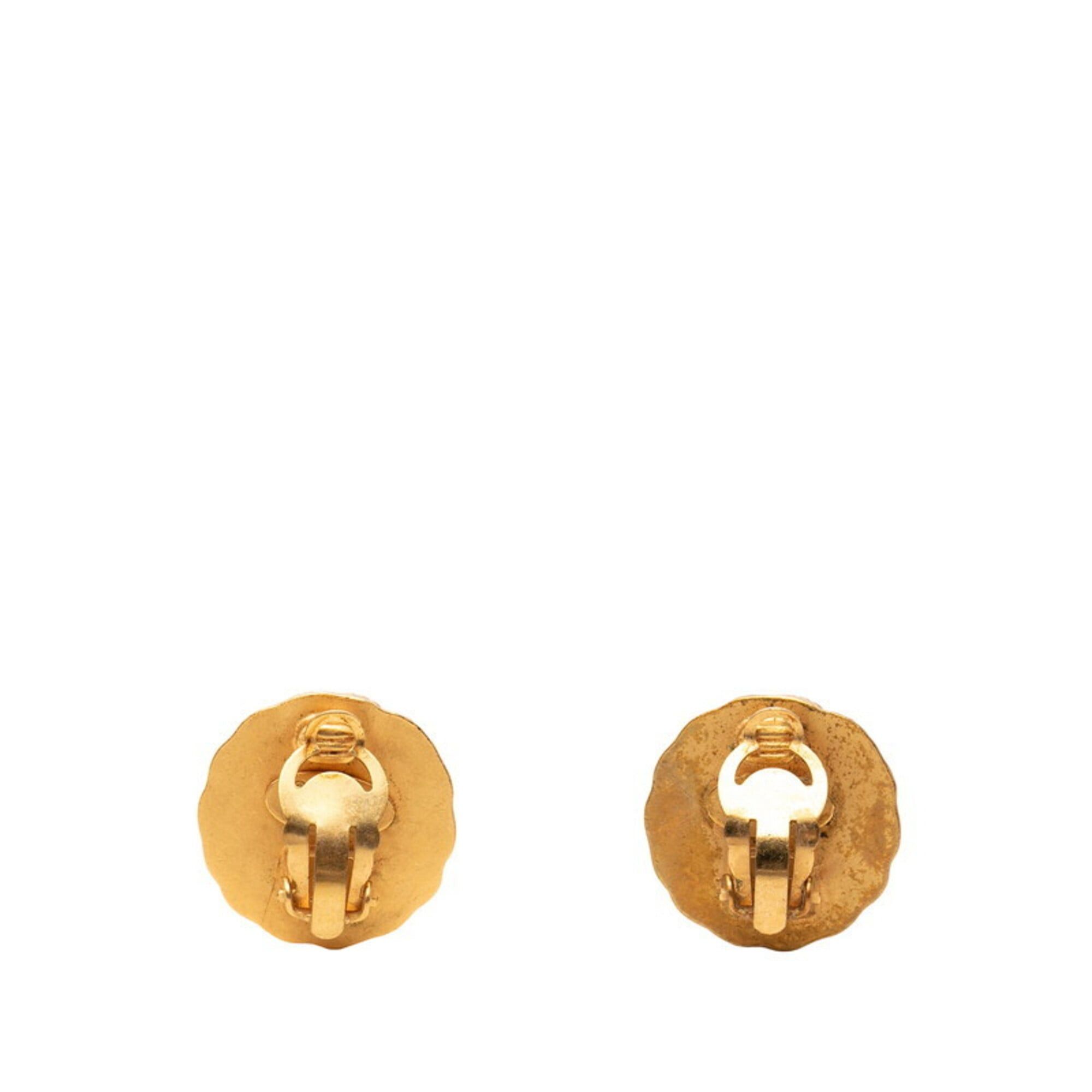Chanel Chanel Vintage Coco Mark Earrings, Gold Plated, Women's CHANEL Size ONE SIZE - 2 Thumbnail