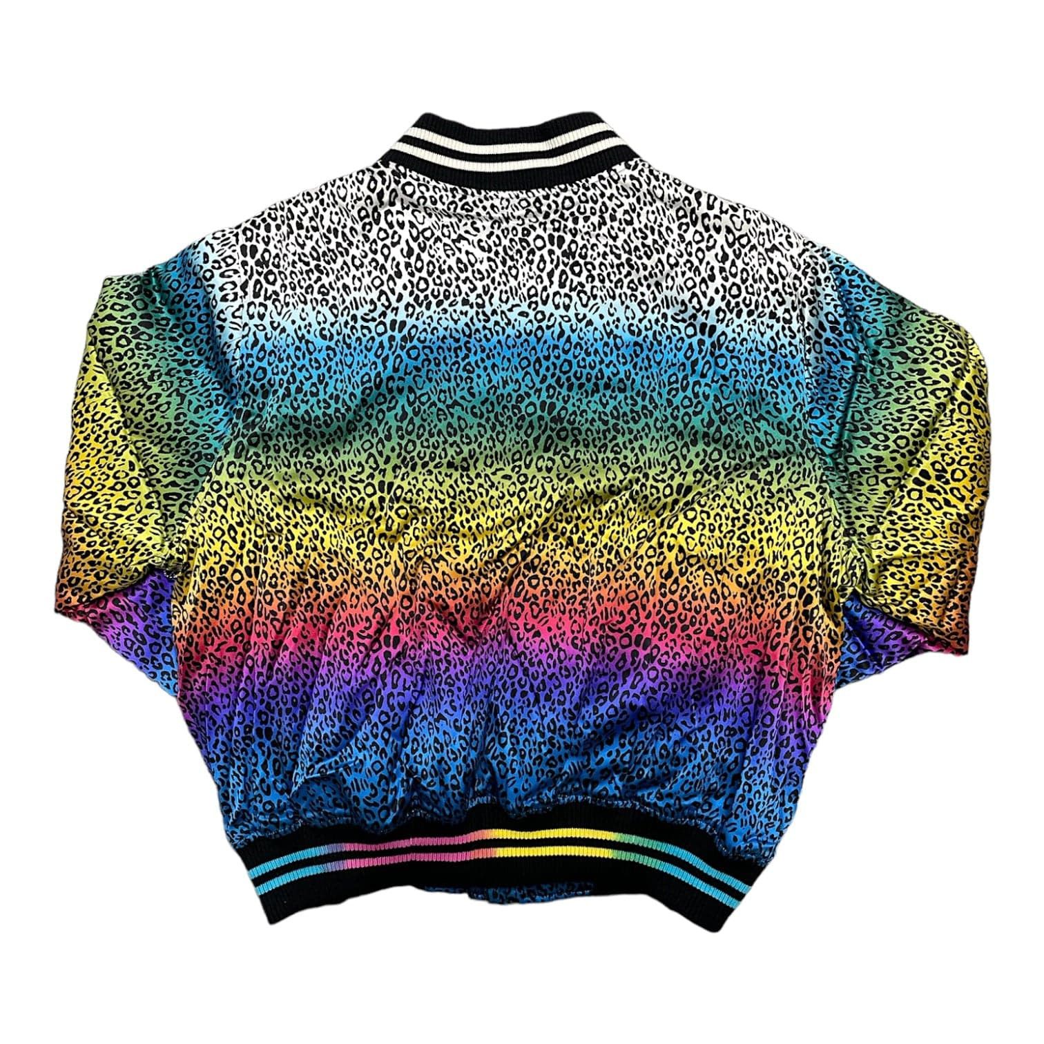 Amiri Amiri Leopard Print Silk Bomber Jacket Rainbow Black Multi Size US S / EU 44-46 / 1 - 2 Thumbnail