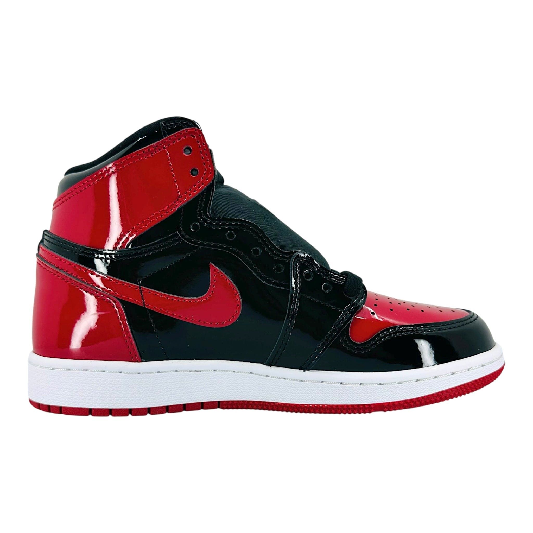 Nike 1 Retro High OG Bred Patent (GS) Size US 5.5 / EU 38 - 4 Thumbnail
