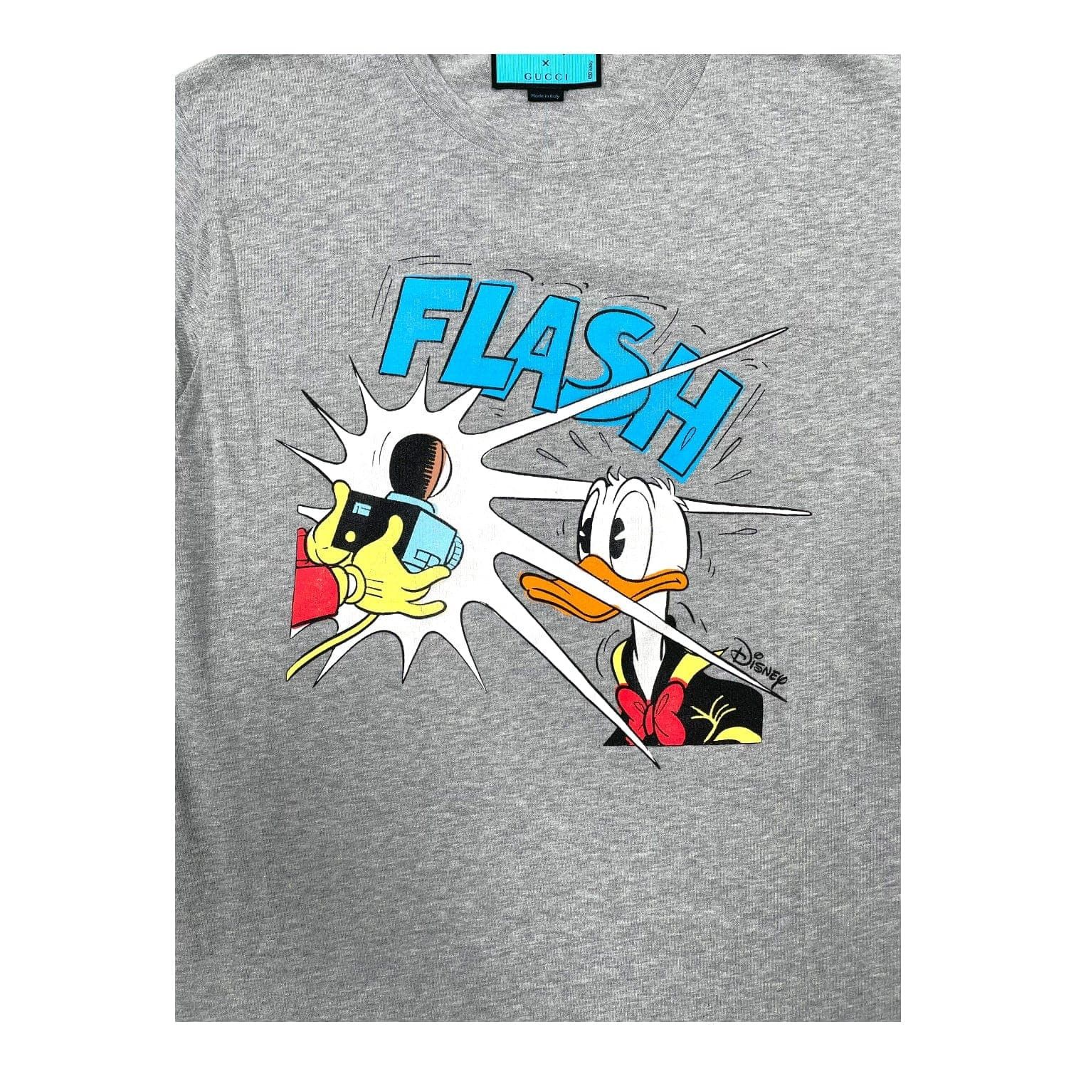 Gucci x Disney Donald Duck Flash Short Sleeve Tee Shirt Grey Size US S / EU 44-46 / 1 - 3 Thumbnail