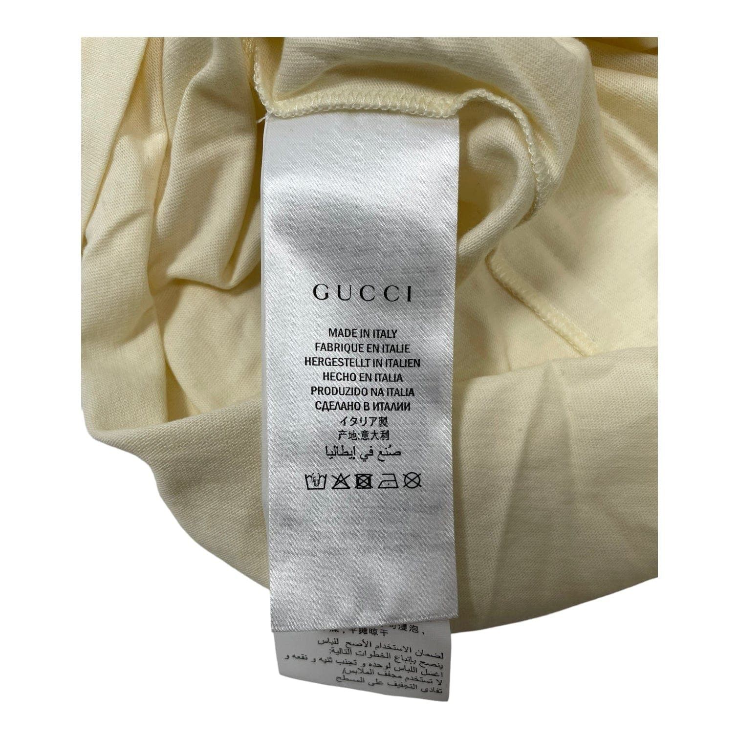 Gucci Shoulder Stamp Short Sleeve Tee Shirt Cream Size US M / EU 48-50 / 2 - 4 Thumbnail