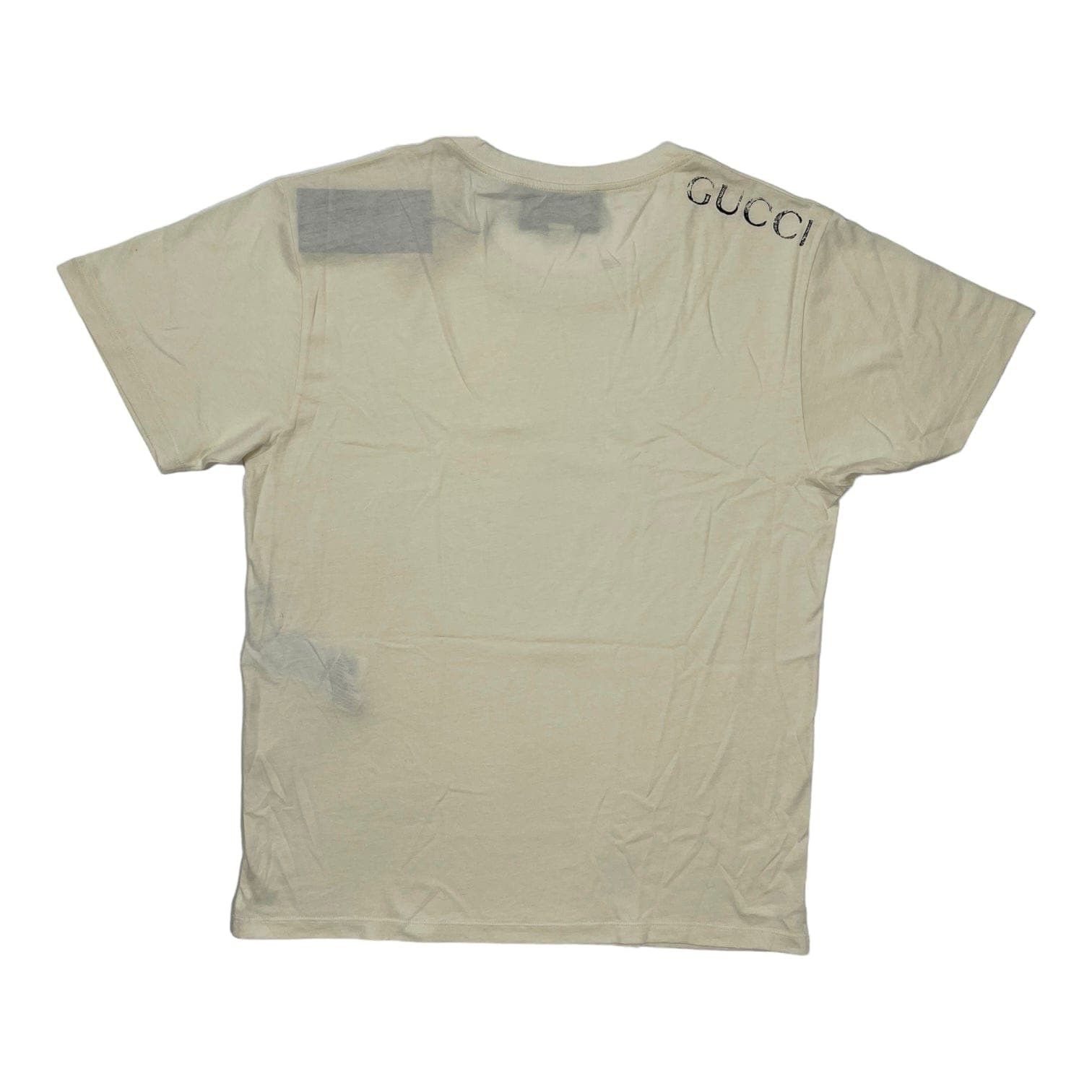 Gucci Shoulder Stamp Short Sleeve Tee Shirt Cream Size US M / EU 48-50 / 2 - 2 Thumbnail