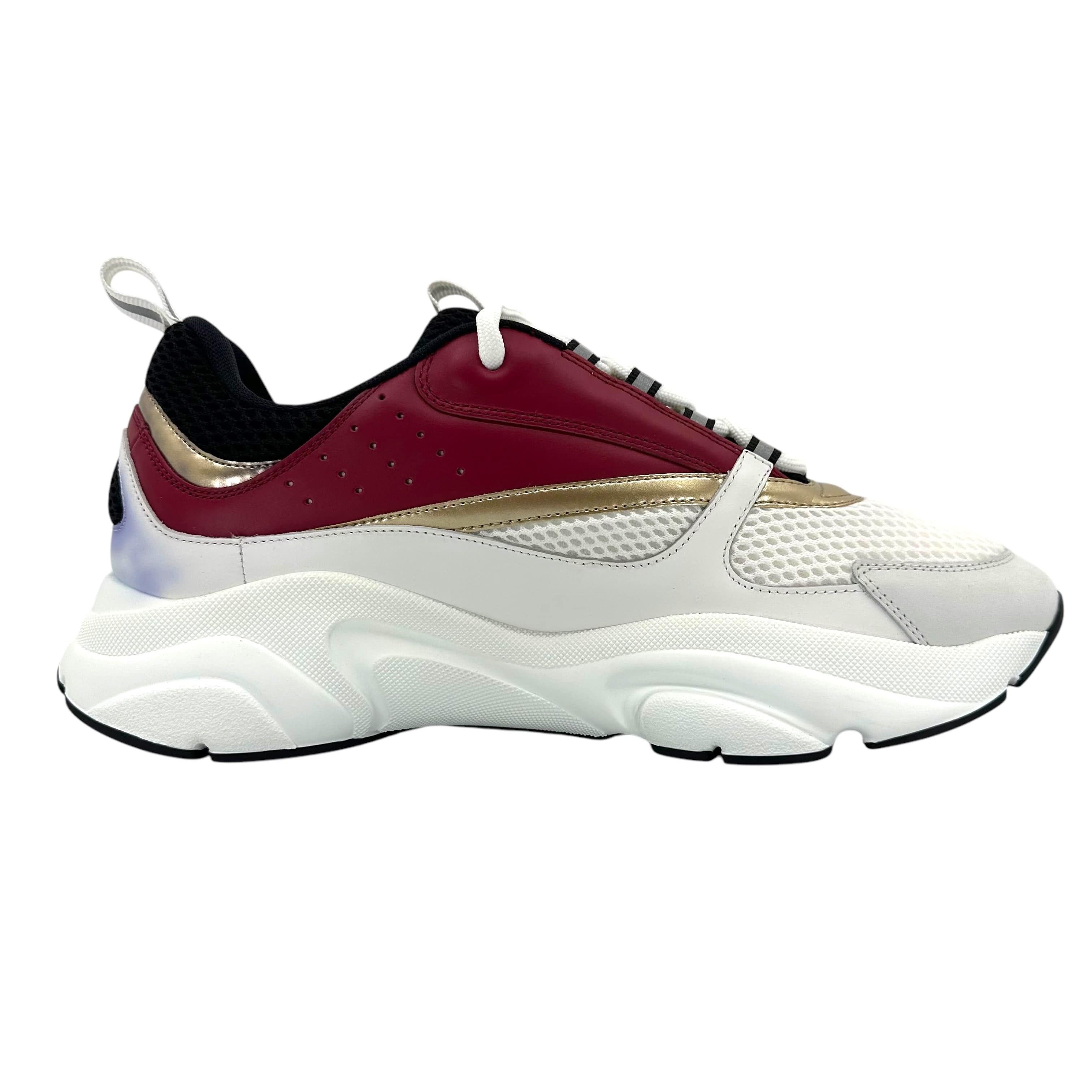 Dior Dior B22 Trainer Burgundy White Gold Size US 11.5 / EU 44-45 - 4 Thumbnail