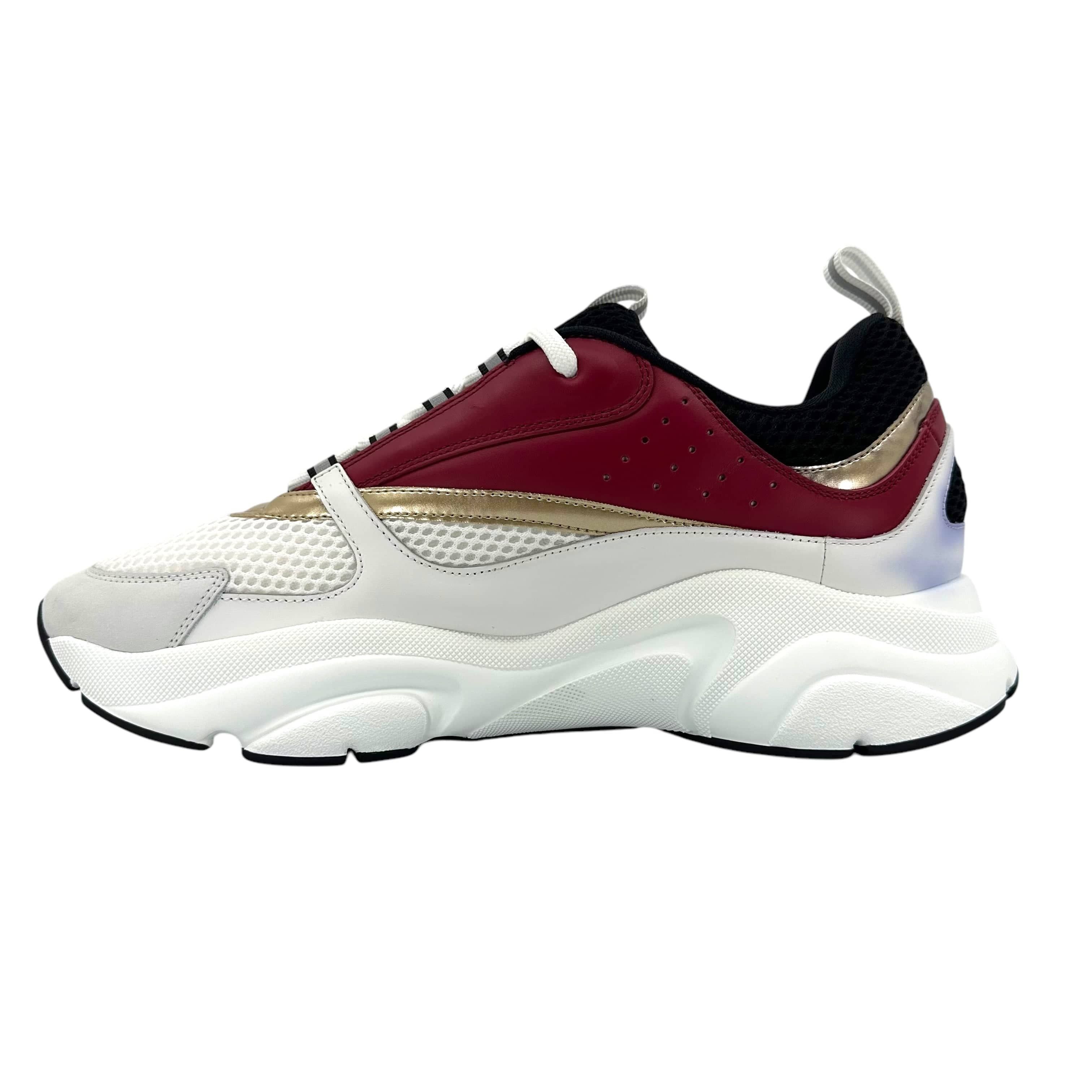 Dior Dior B22 Trainer Burgundy White Gold Size US 11.5 / EU 44-45 - 3 Thumbnail