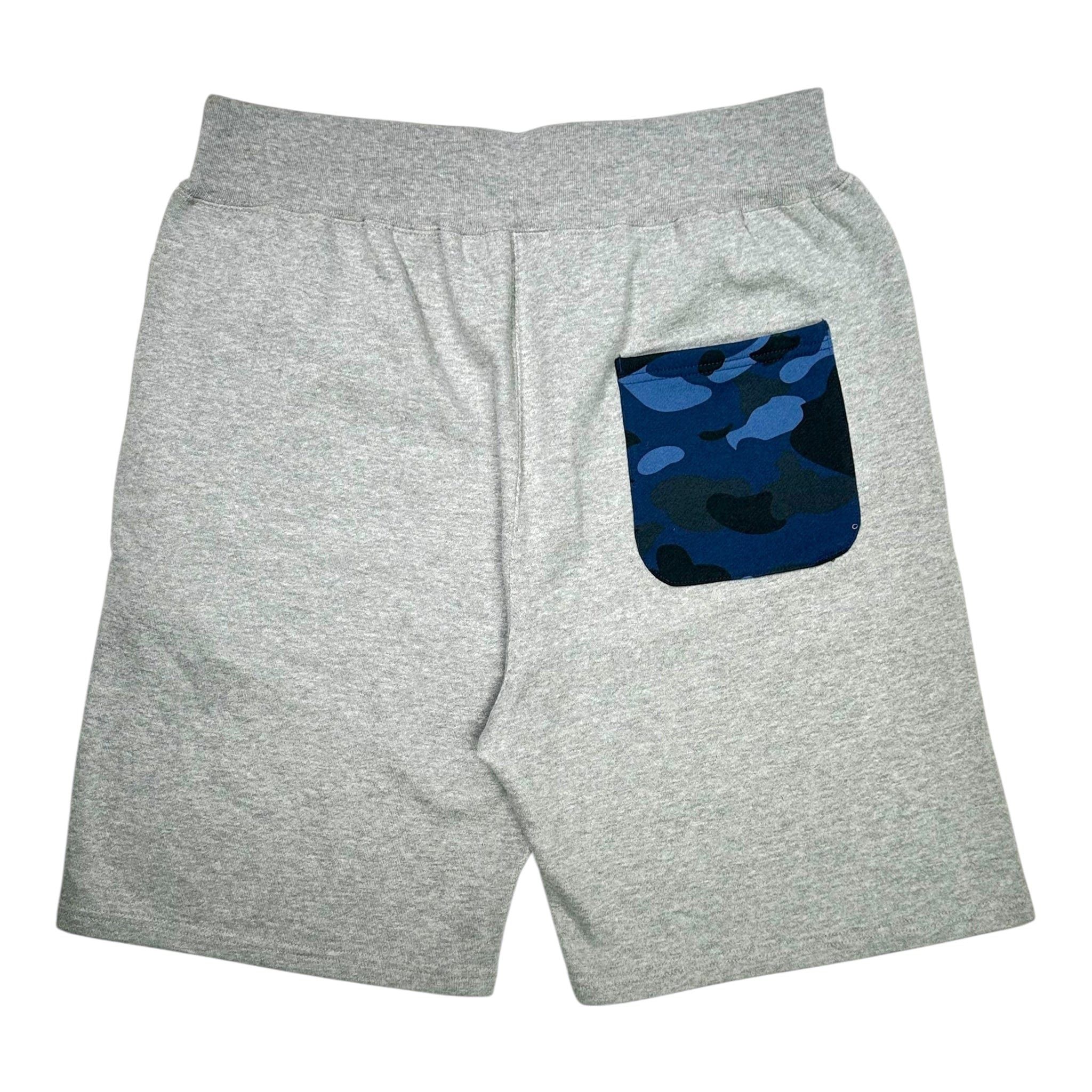 Bape Shark Sweat Shorts Grey Blue Size US 40 / EU 56 - 2 Thumbnail