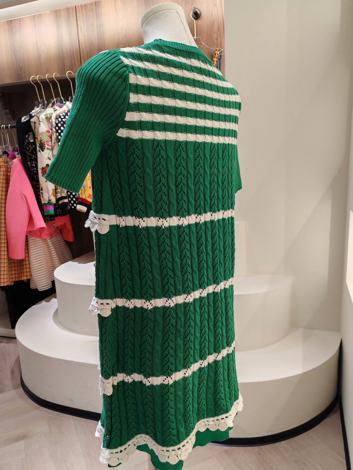 RED Valentino Red Valentino Green Knit Dress S Size S / US 4 / IT 40 - 2 Thumbnail