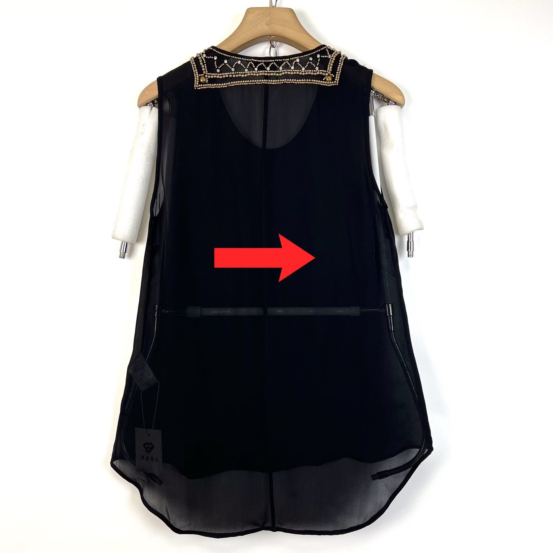 Balmain Balmain Black Silk Gold Beaded Dress Size XS / US 0-2 / IT 36-38 - 8 Thumbnail