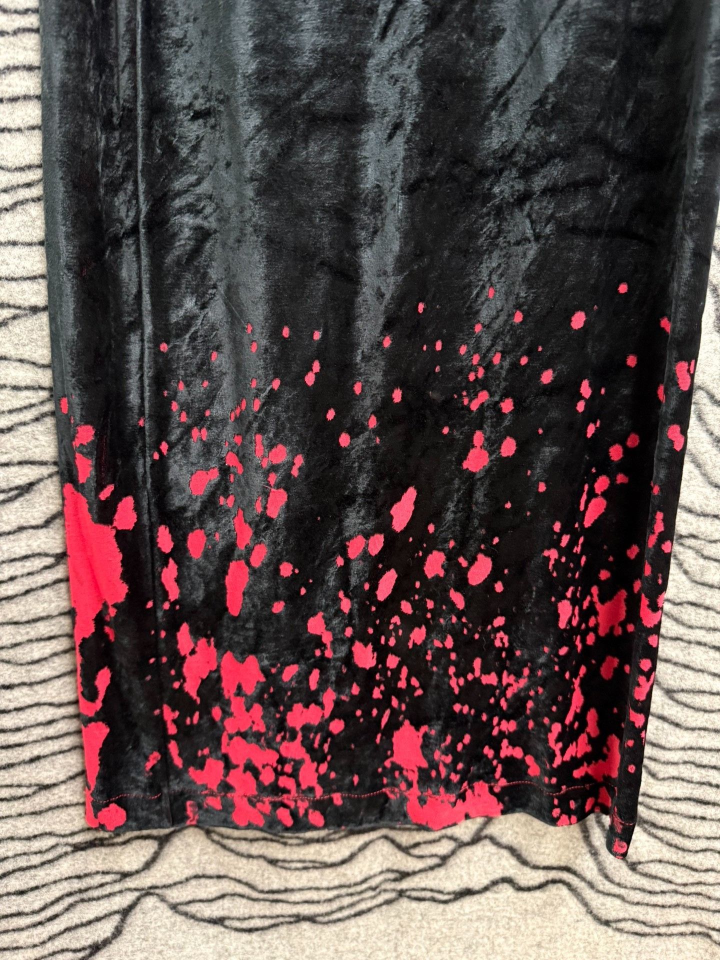 Comme des Garcons Comme des Garçons 90s Velvet Bloodstain Dress Size 26" / US 2 / IT 38 - 6 Thumbnail