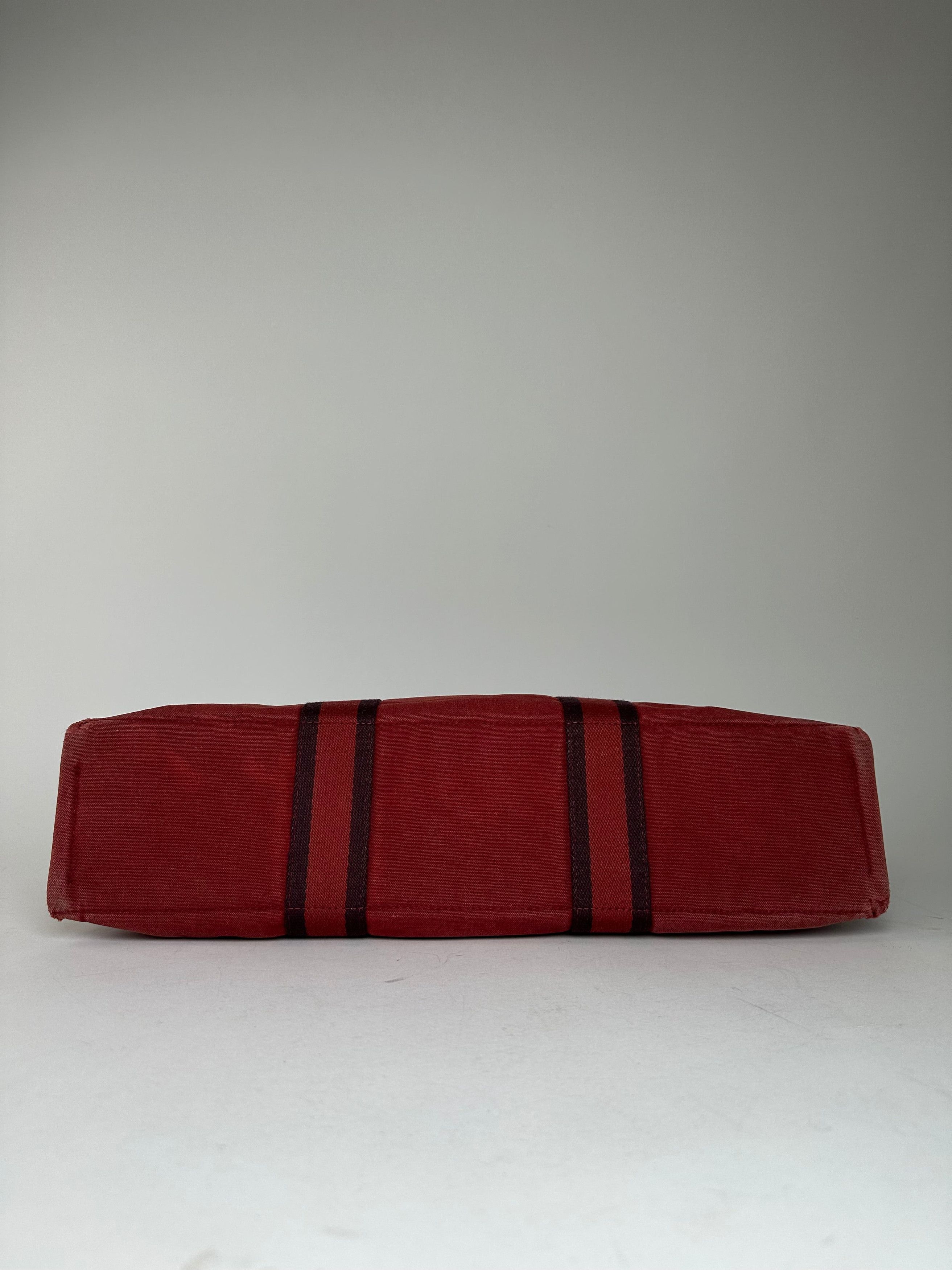 Other Vintage Hermes Canvas Tote Bag Red Size ONE SIZE - 8 Thumbnail