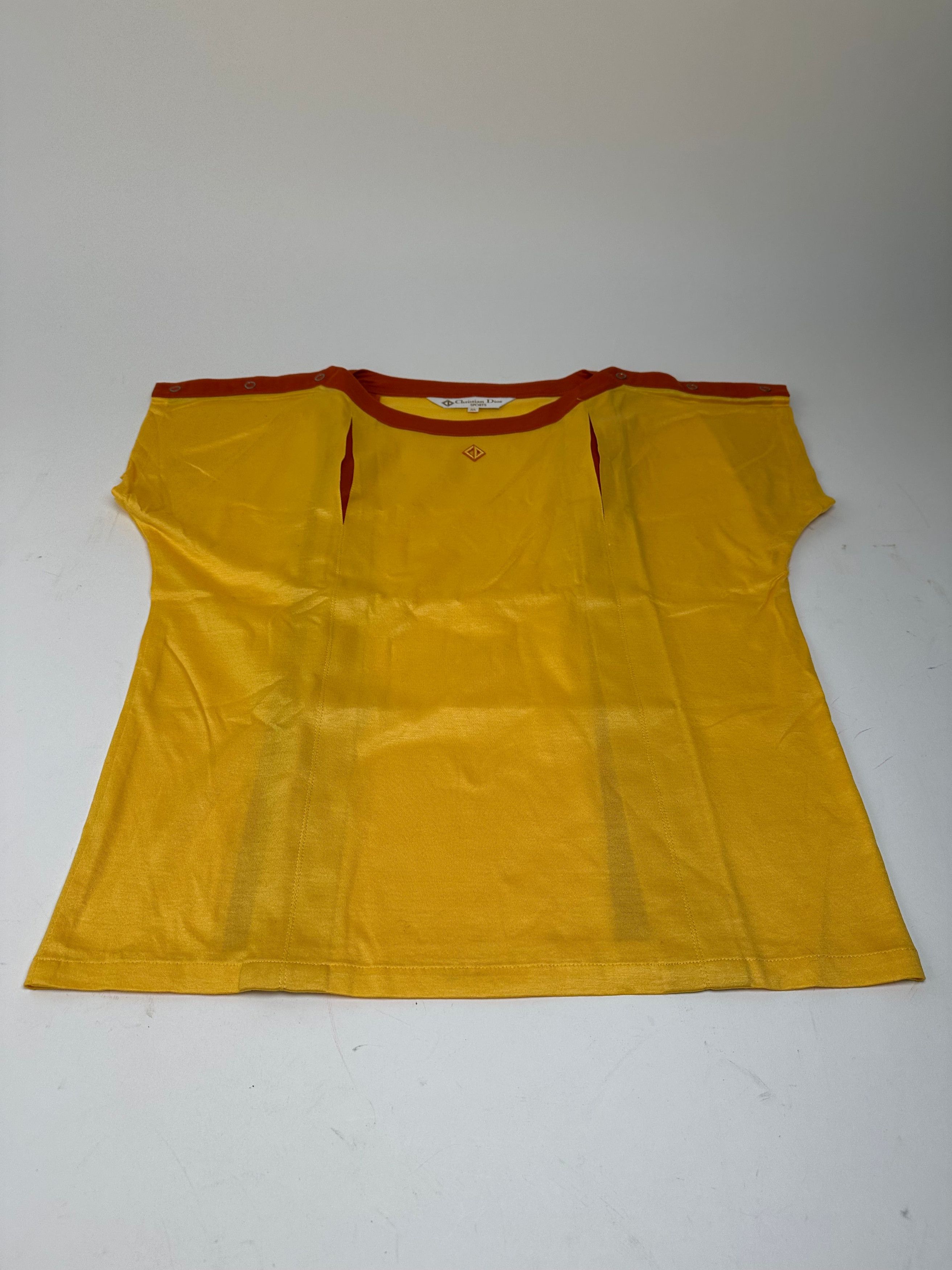 Dior Vintage Cotton T Shirt Yellow Size M / US 6-8 / IT 42-44 - 6 Thumbnail