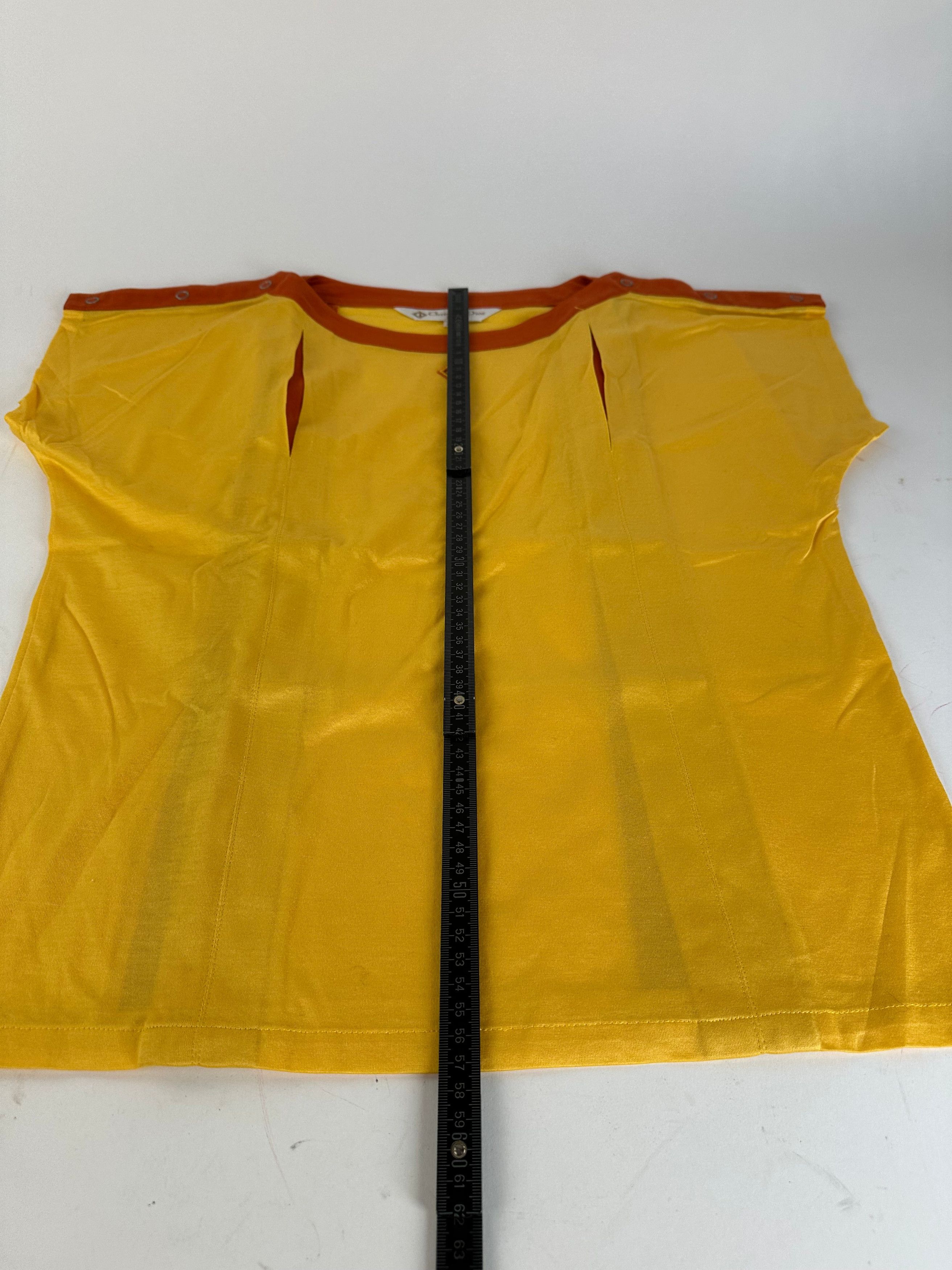 Dior Vintage Cotton T Shirt Yellow Size M / US 6-8 / IT 42-44 - 7 Thumbnail