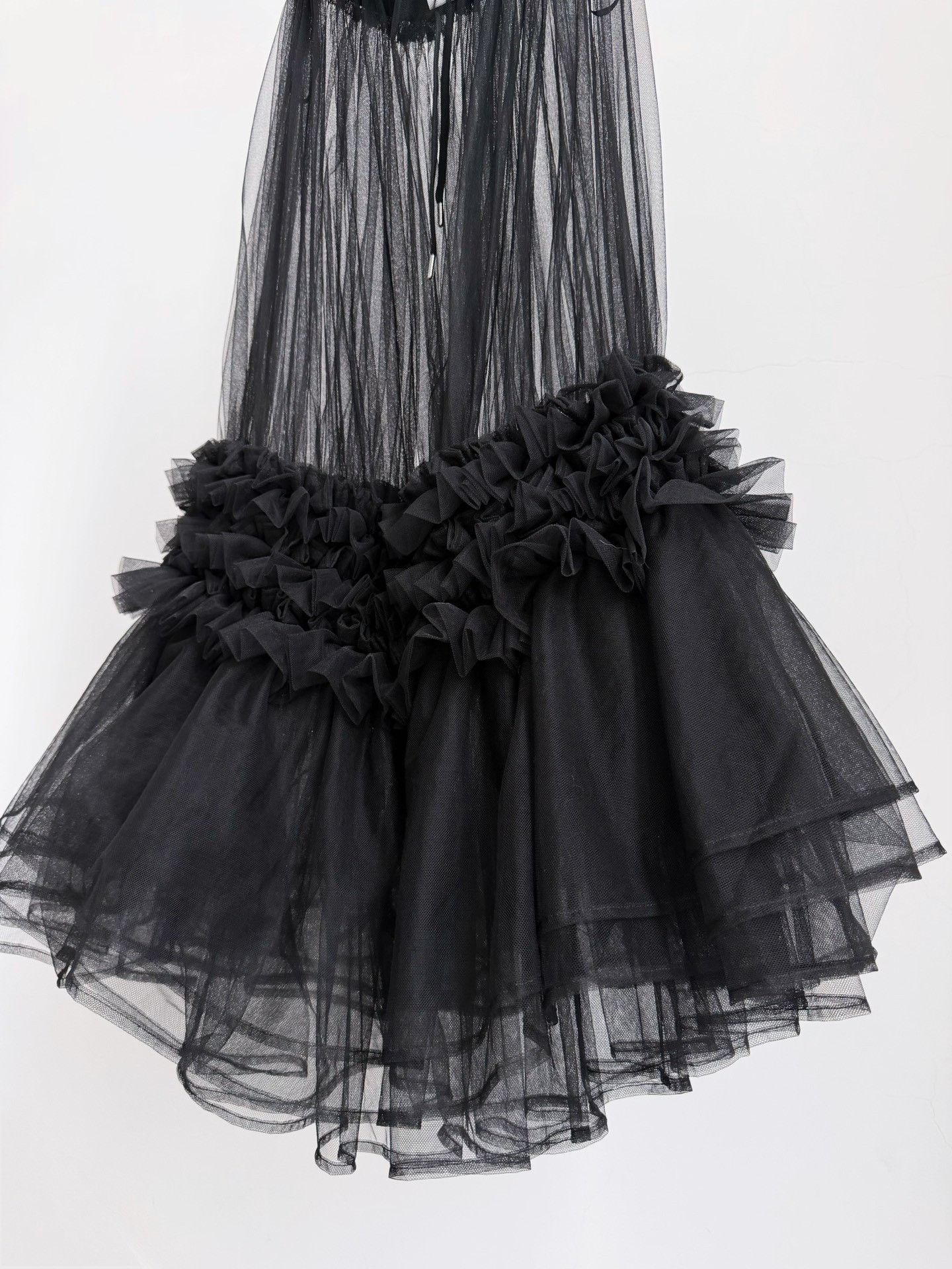 Noir Kei Ninomiya Comme des Garçons CDG Noir Tulle Skirt Size 26" / US 2 / IT 38 - 5 Thumbnail