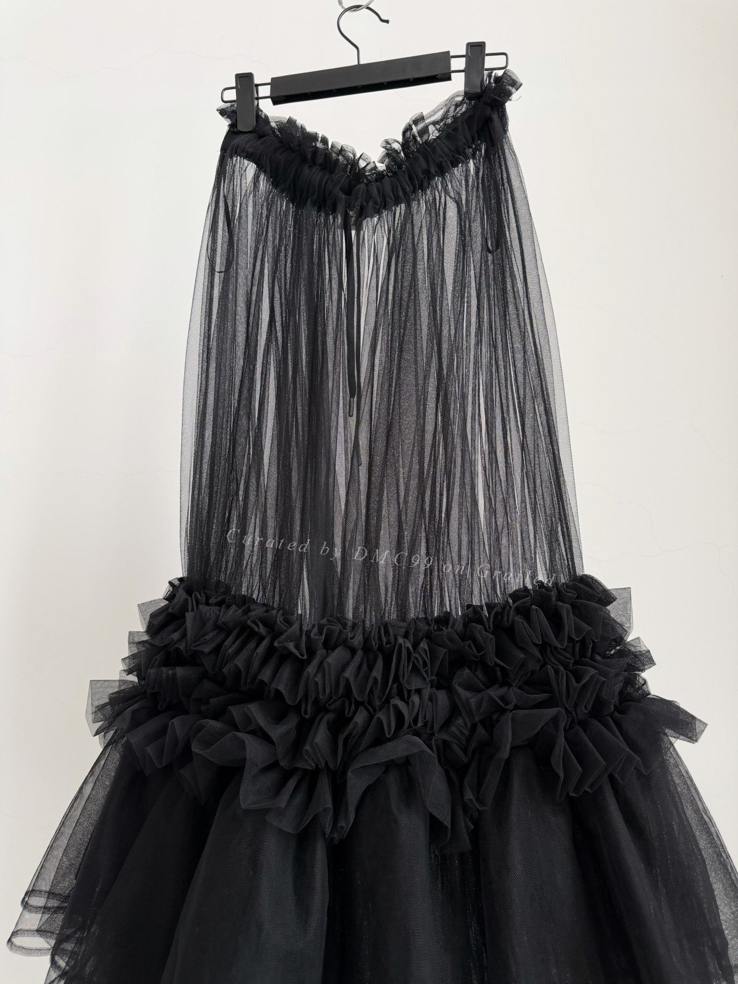 Noir Kei Ninomiya Comme des Garçons CDG Noir Tulle Skirt Size 26" / US 2 / IT 38 - 2 Thumbnail