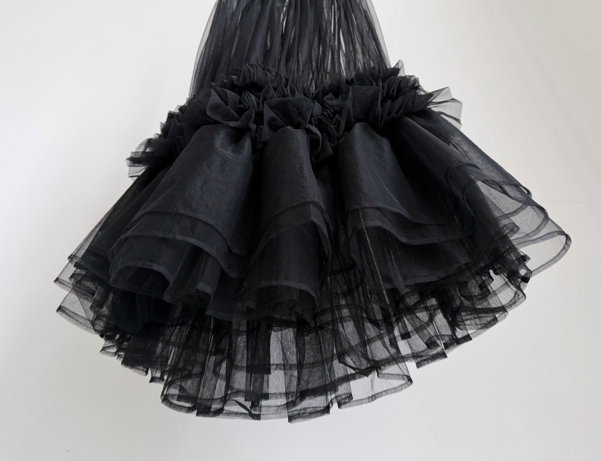 Noir Kei Ninomiya Comme des Garçons CDG Noir Tulle Skirt Size 26" / US 2 / IT 38 - 4 Thumbnail