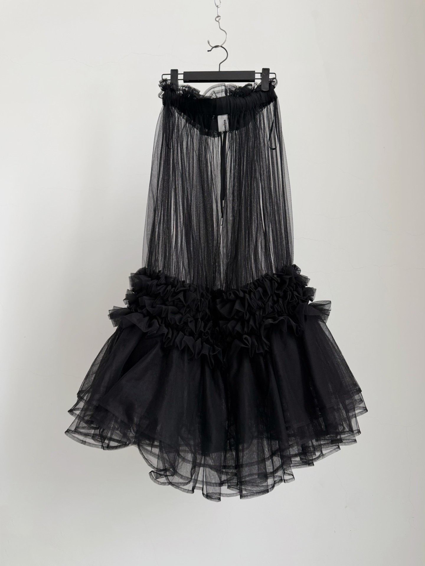 Noir Kei Ninomiya Comme des Garçons CDG Noir Tulle Skirt Size 26" / US 2 / IT 38 - 3 Thumbnail