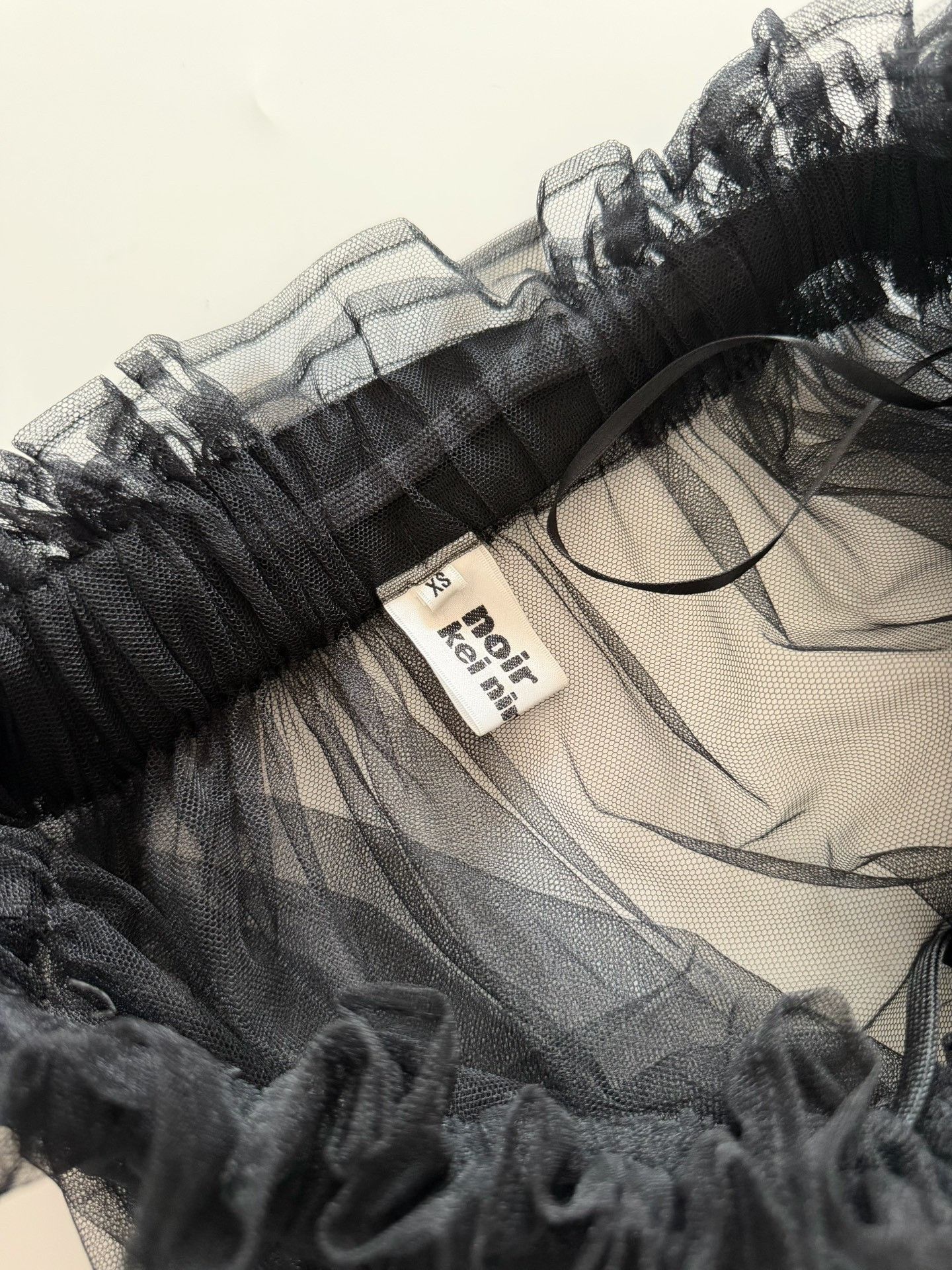 Noir Kei Ninomiya Comme des Garçons CDG Noir Tulle Skirt Size 26" / US 2 / IT 38 - 8 Thumbnail