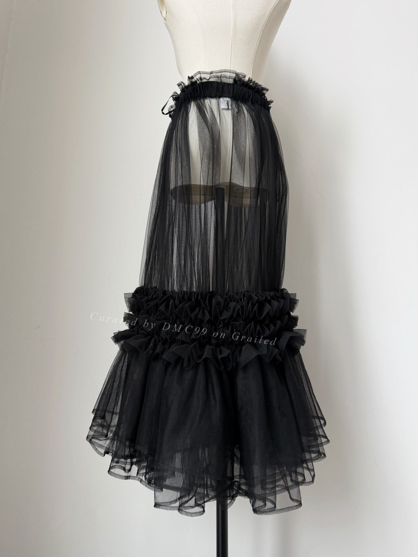 Noir Kei Ninomiya Comme des Garçons CDG Noir Tulle Skirt Size 26" / US 2 / IT 38 - 7 Thumbnail