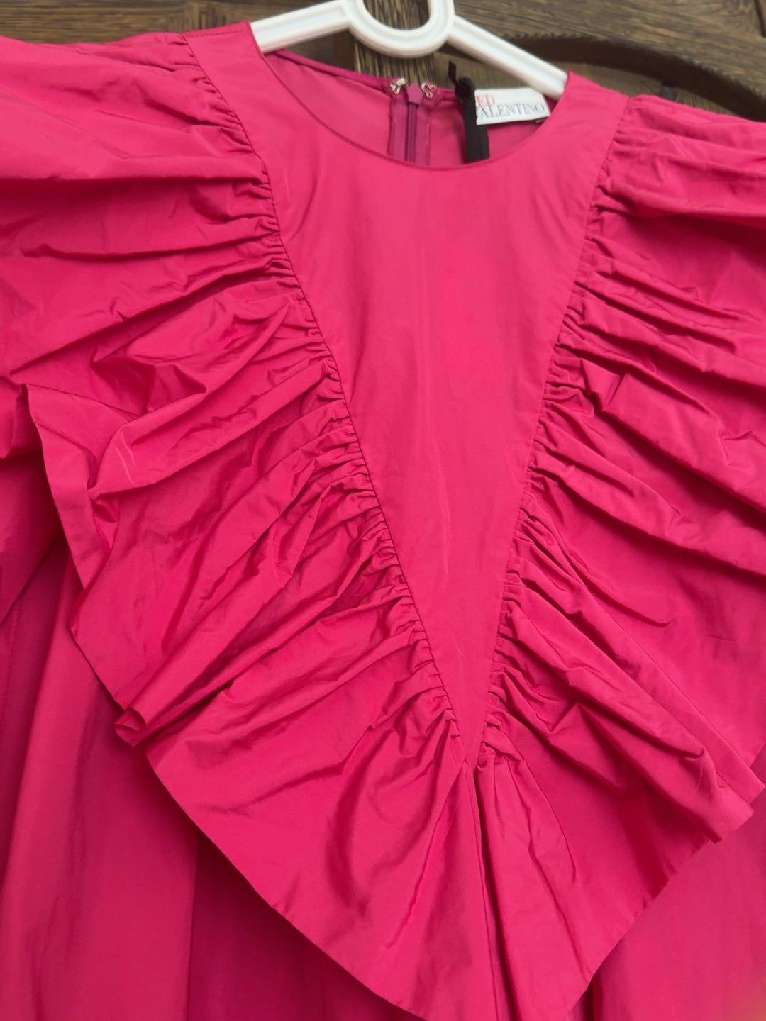 RED Valentino Red Valentino Rose Red Ruffled Dress Size M / US 6-8 / IT 42-44 - 2 Thumbnail