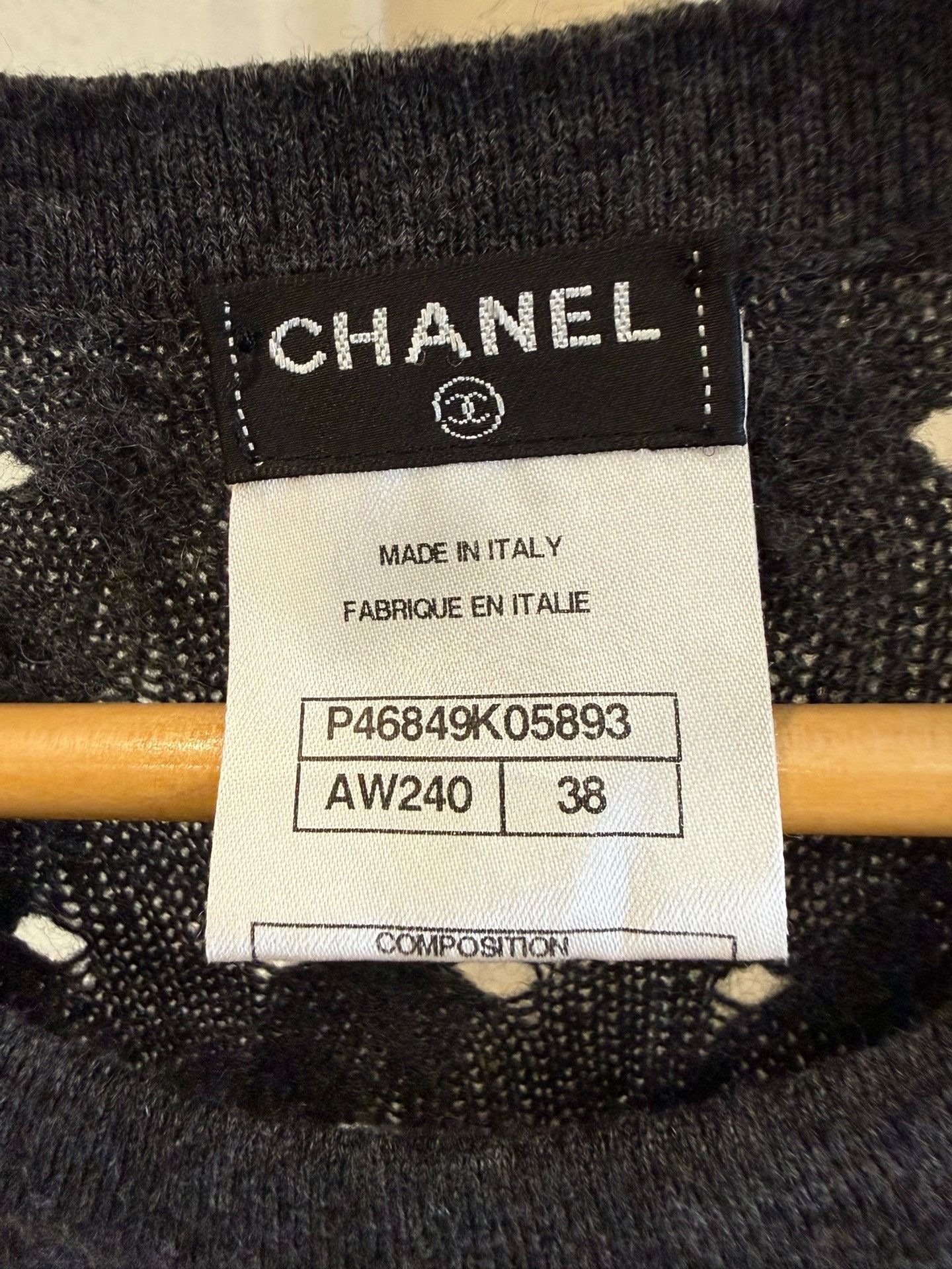 Chanel Chanel Black Cashmere Short-Sleeve Dress Size S / US 4 / IT 40 - 3 Thumbnail