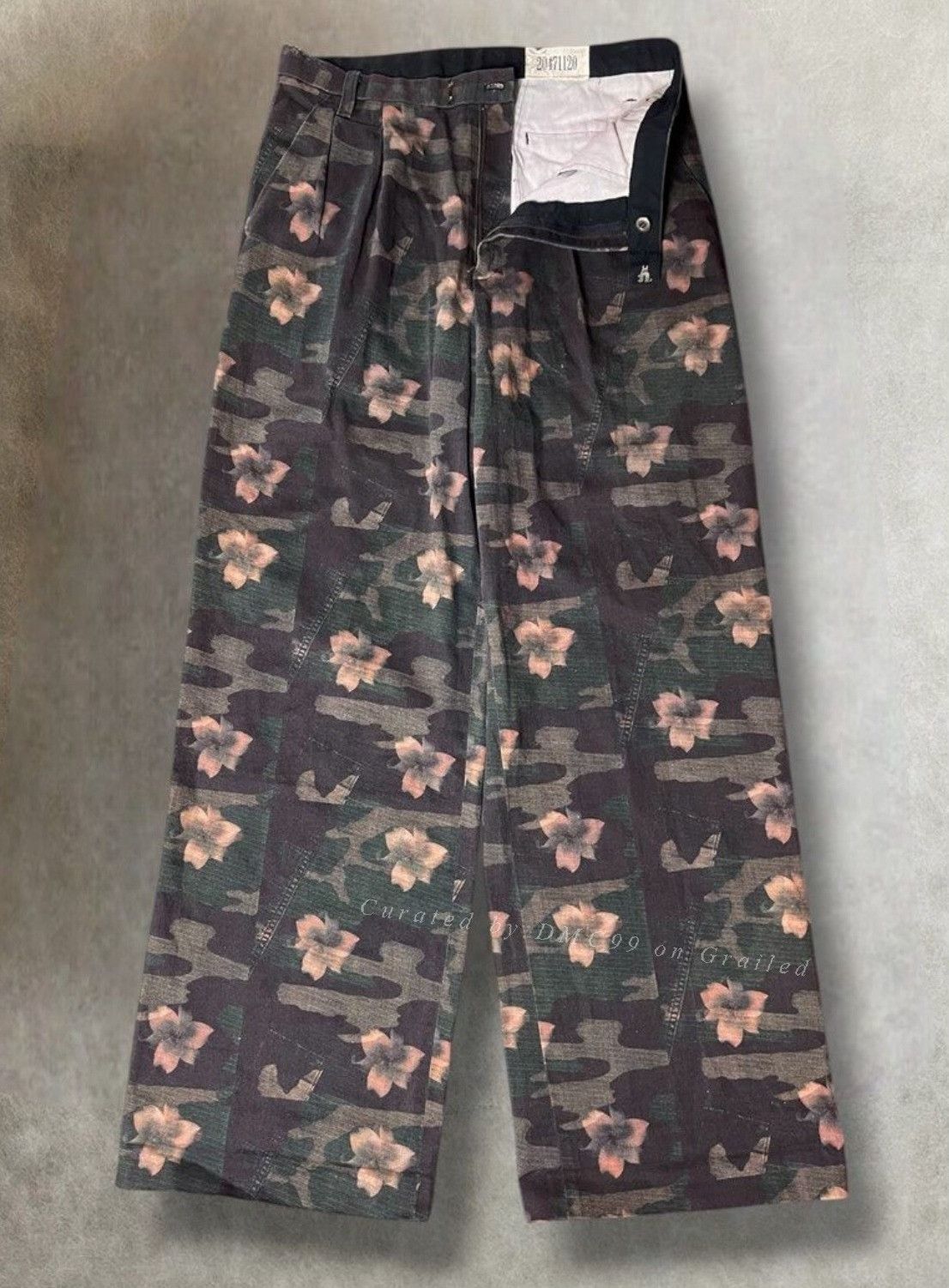 Midorikawa 20471120 SS1999 Floral Camo Wide Pants Size 26" / US 2 / IT 38 - 4 Thumbnail