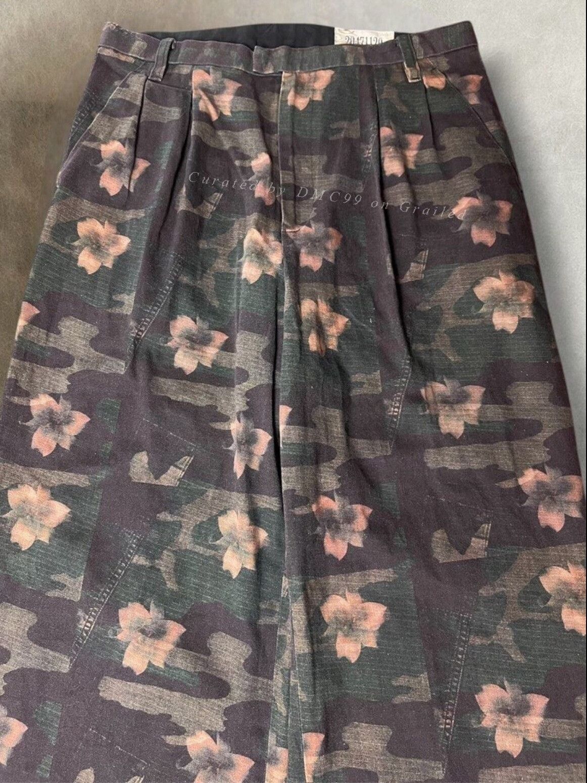 Midorikawa 20471120 SS1999 Floral Camo Wide Pants Size 26" / US 2 / IT 38 - 2 Thumbnail