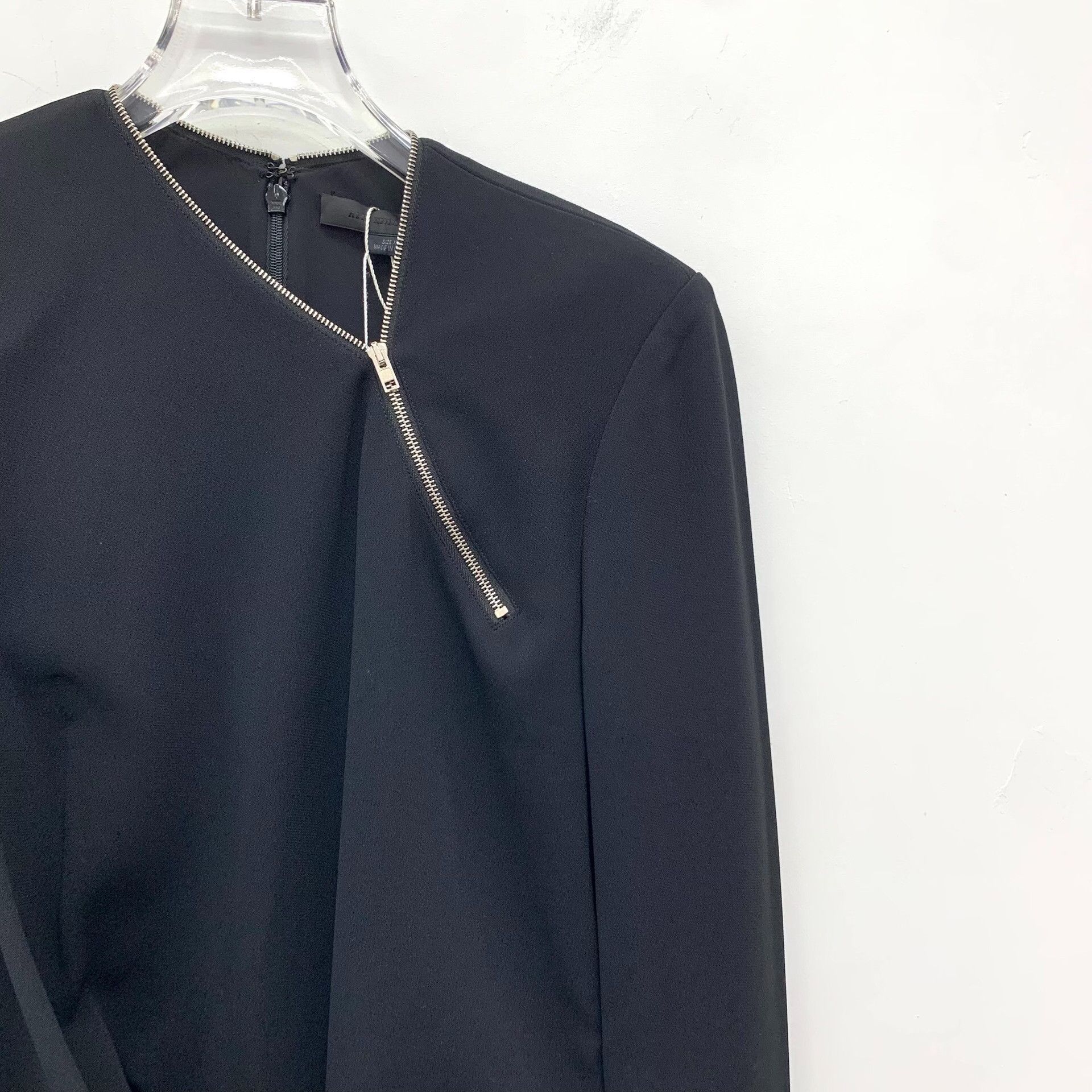 Alexander Wang Alexander Wang Black Zipper Long-Sleeve Dress Size XS / US 0-2 / IT 36-38 - 3 Thumbnail