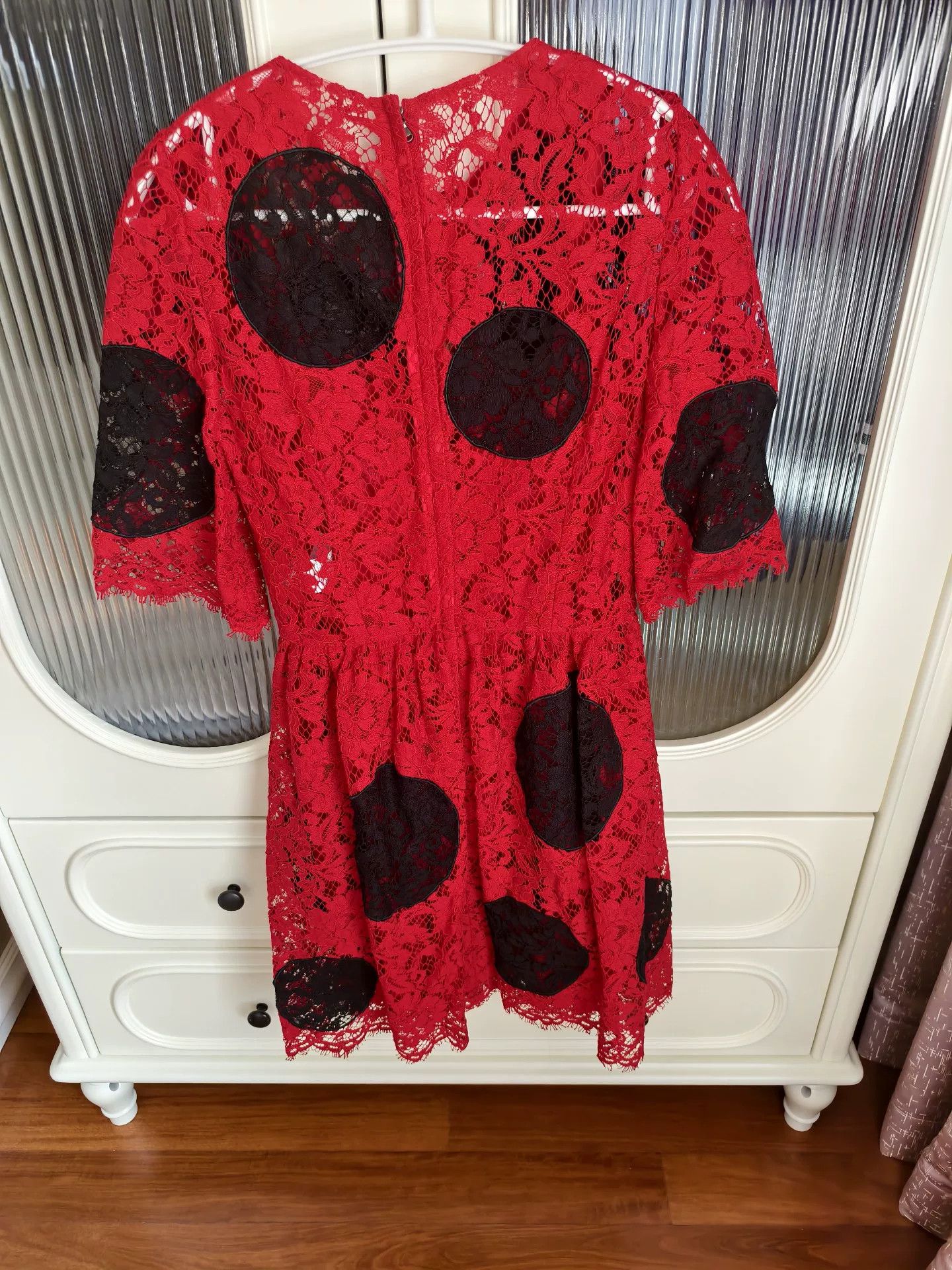 Dolce & Gabbana Dolce&Gabbana Women's Red Lace Dress Size S / US 4 / IT 40 - 2 Thumbnail