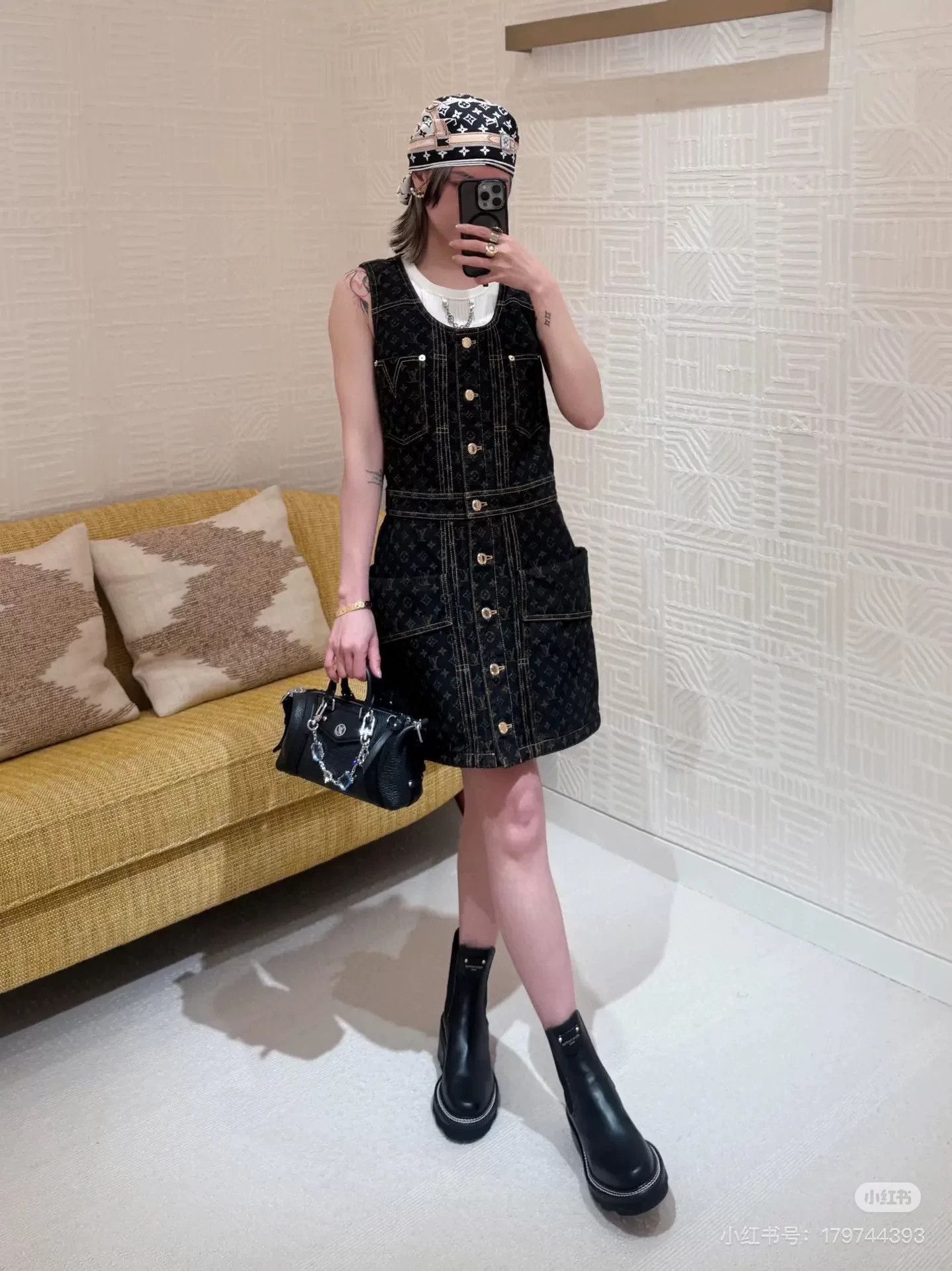 Louis Vuitton Louis Vuitton Denim Monogram Dress Size M / US 6-8 / IT 42-44 - 7 Thumbnail
