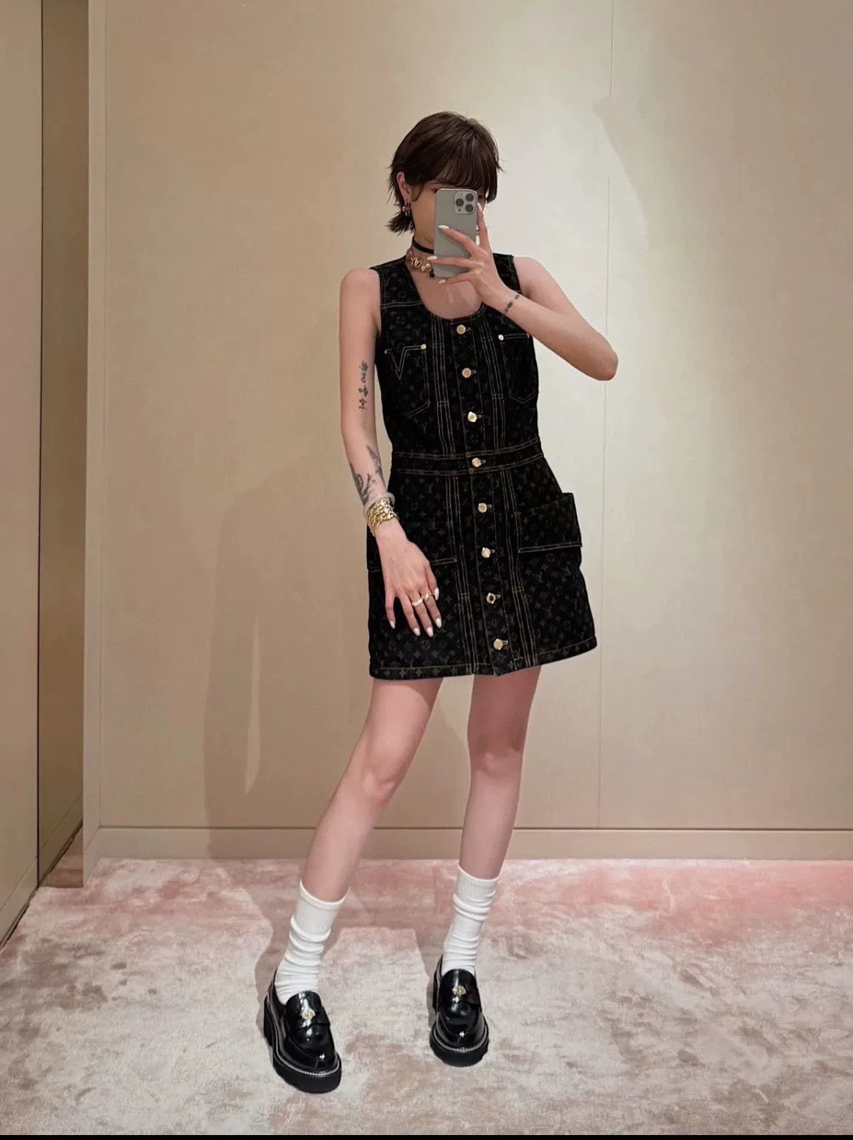 Louis Vuitton Louis Vuitton Denim Monogram Dress Size M / US 6-8 / IT 42-44 - 3 Thumbnail