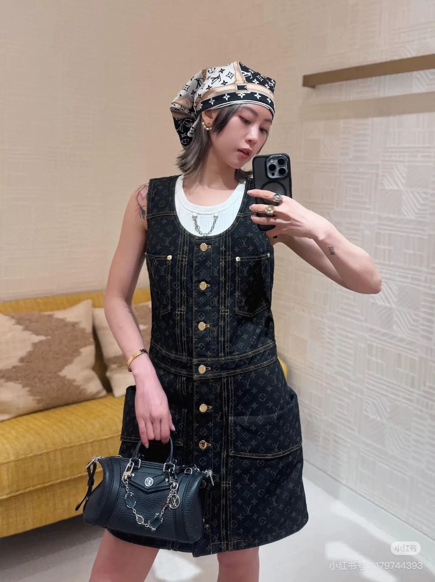 Louis Vuitton Louis Vuitton Denim Monogram Dress Size M / US 6-8 / IT 42-44 - 5 Thumbnail