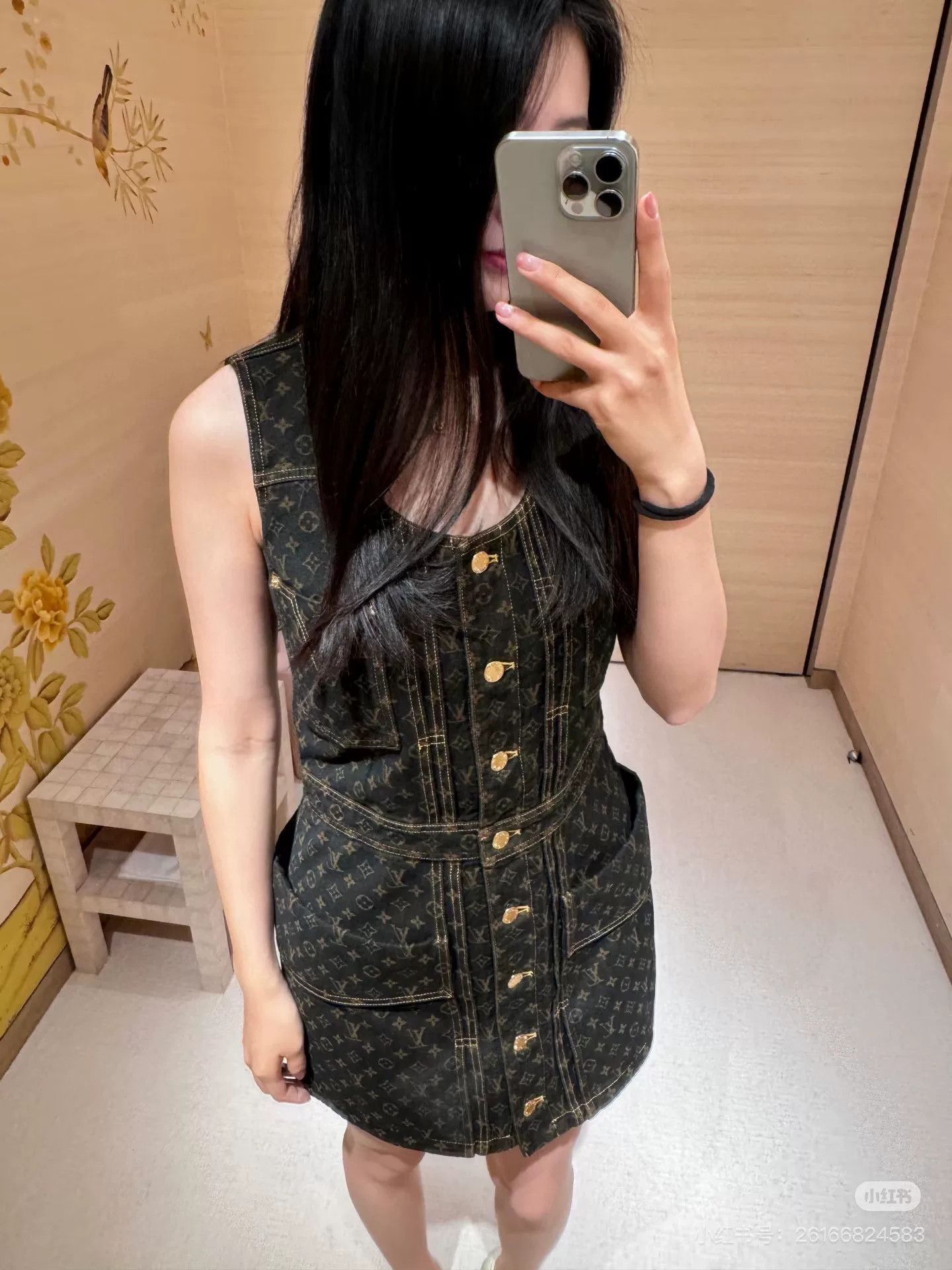 Louis Vuitton Louis Vuitton Denim Monogram Dress Size M / US 6-8 / IT 42-44 - 2 Thumbnail