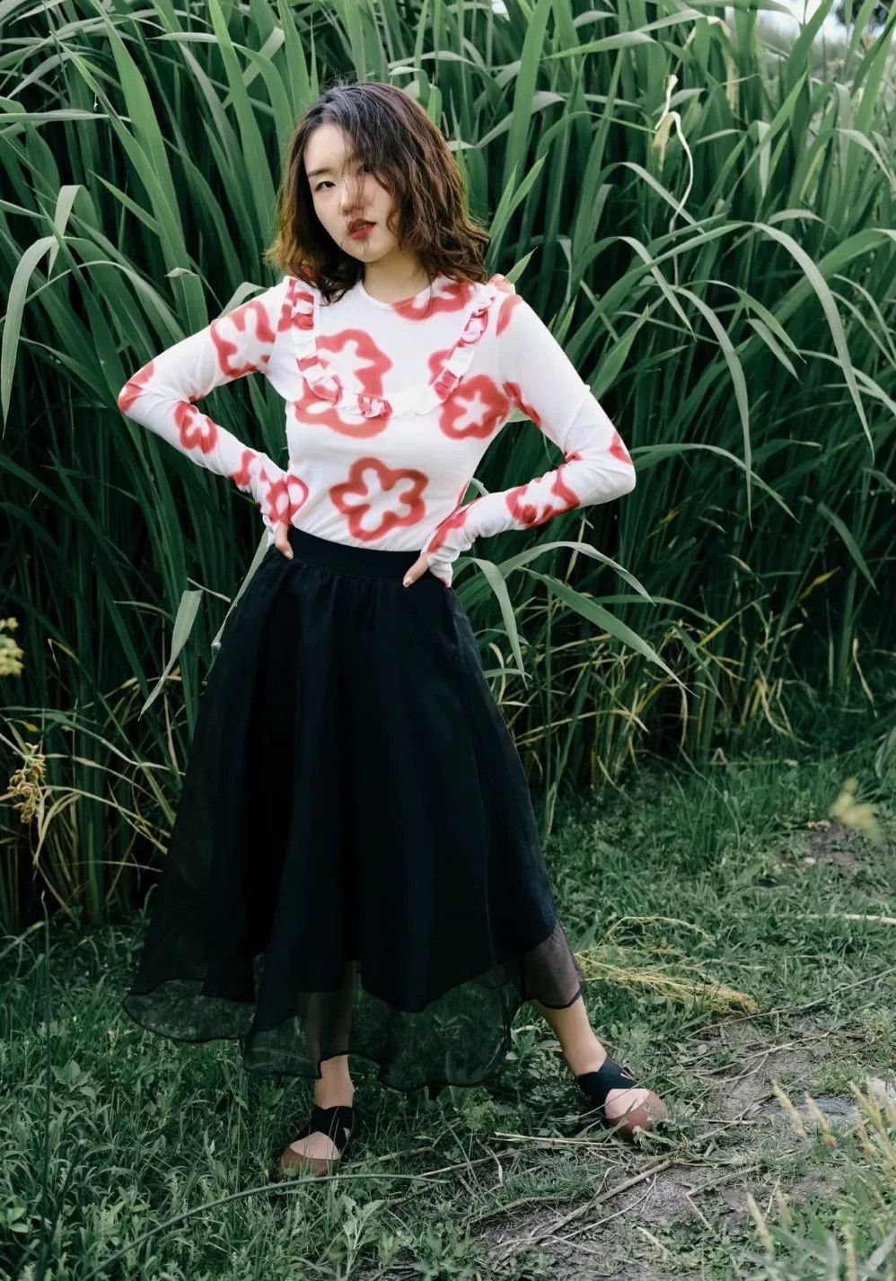 Other Shushutong Flower Mesh Inner Top Size XS / US 0-2 / IT 36-38 - 8 Thumbnail