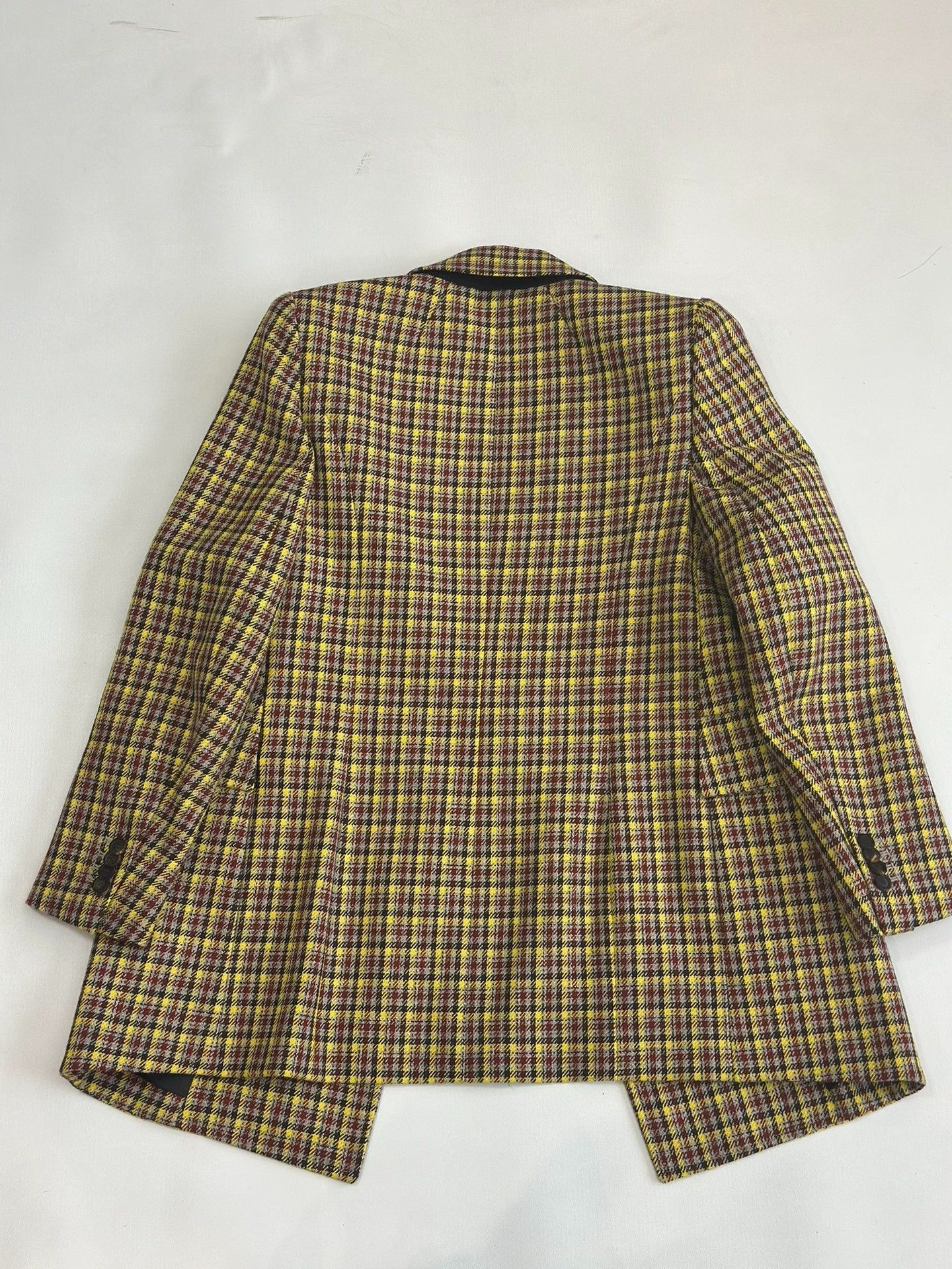 Balenciaga Balenciaga Hourglass Yellow Check Wool Blazer Size XXS / US 00 / IT 34 - 4 Thumbnail
