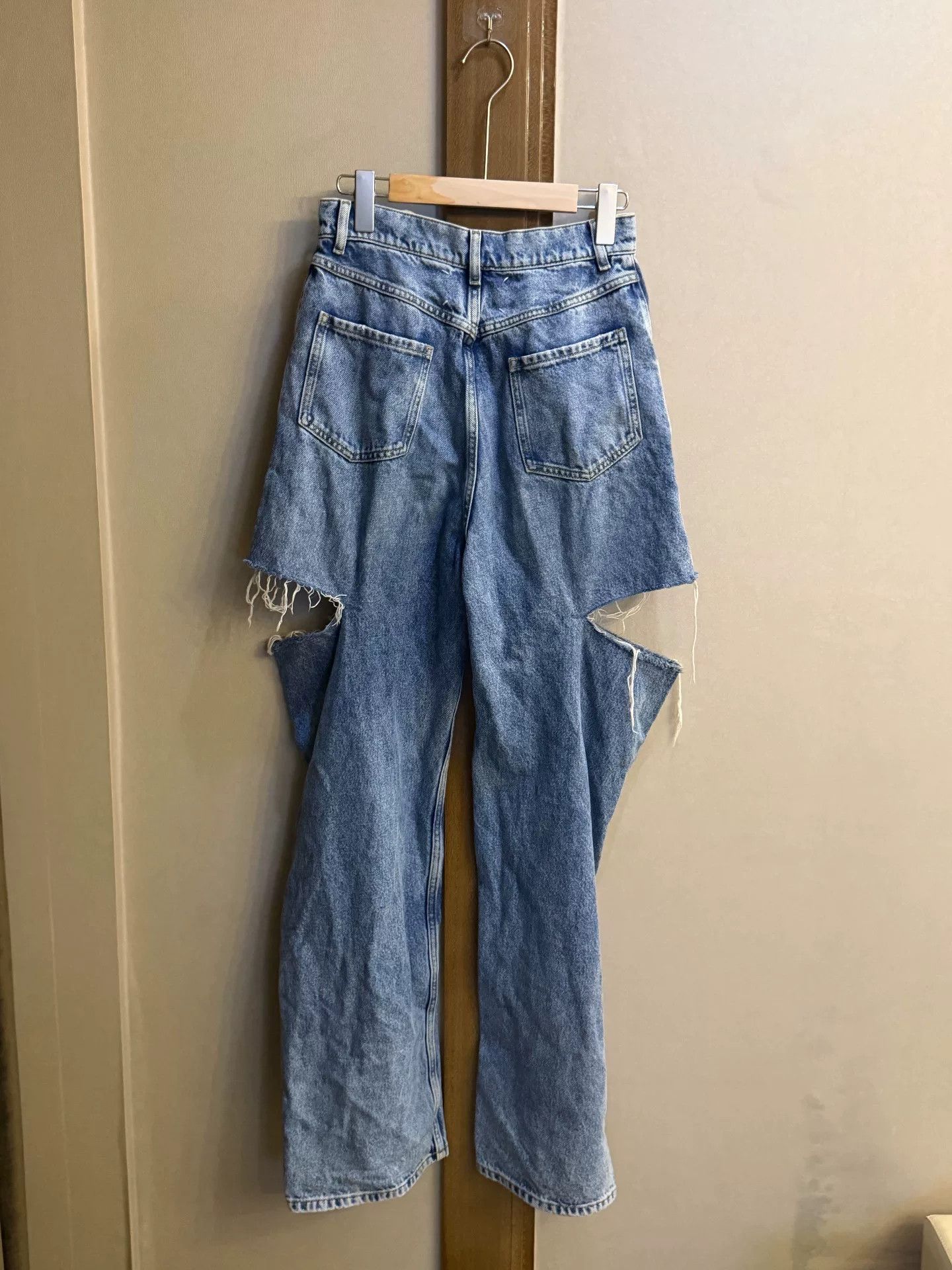 Maison Margiela Maison Margiela Slit High-Waist Wide-Leg Jeans Size 40" / US 18 - 2 Thumbnail