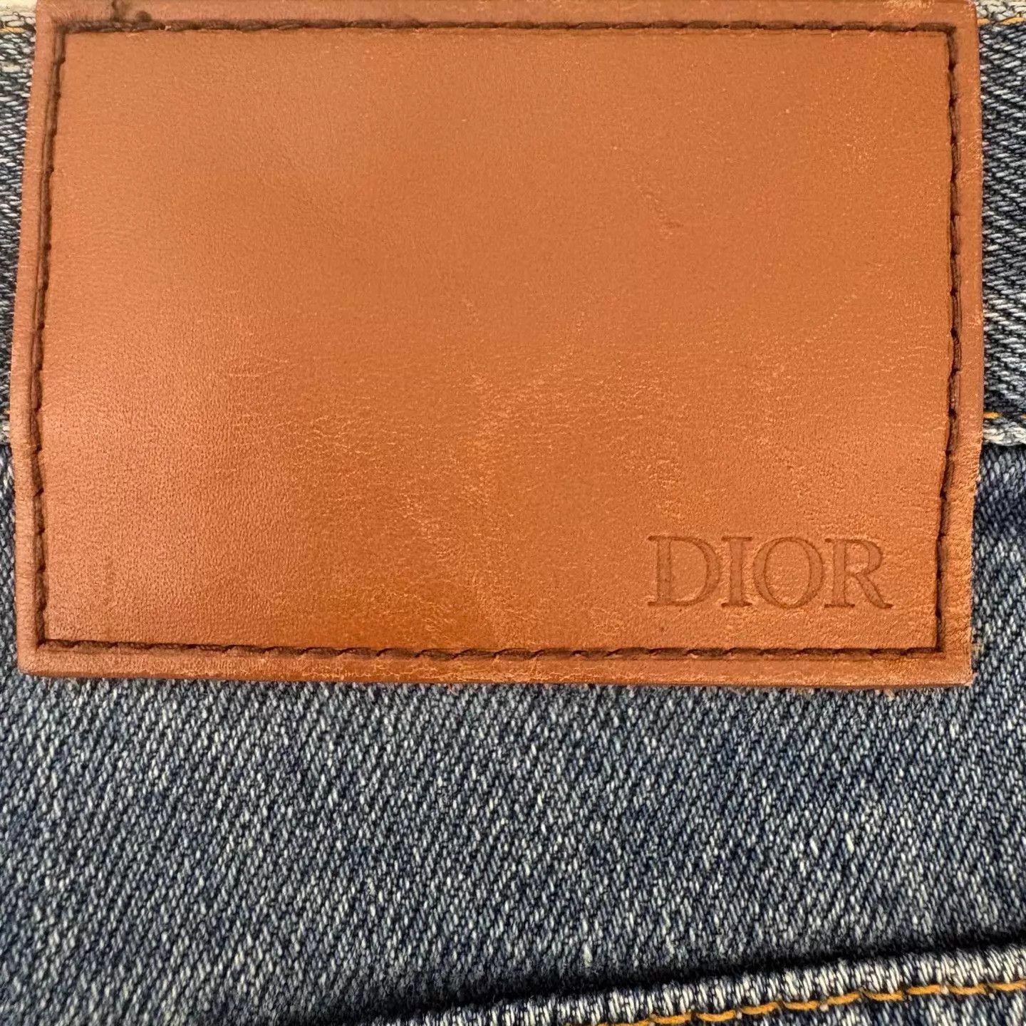 Dior Blue Denim Jeans with Embroidered Patch Size US 32 / EU 48 - 7 Thumbnail