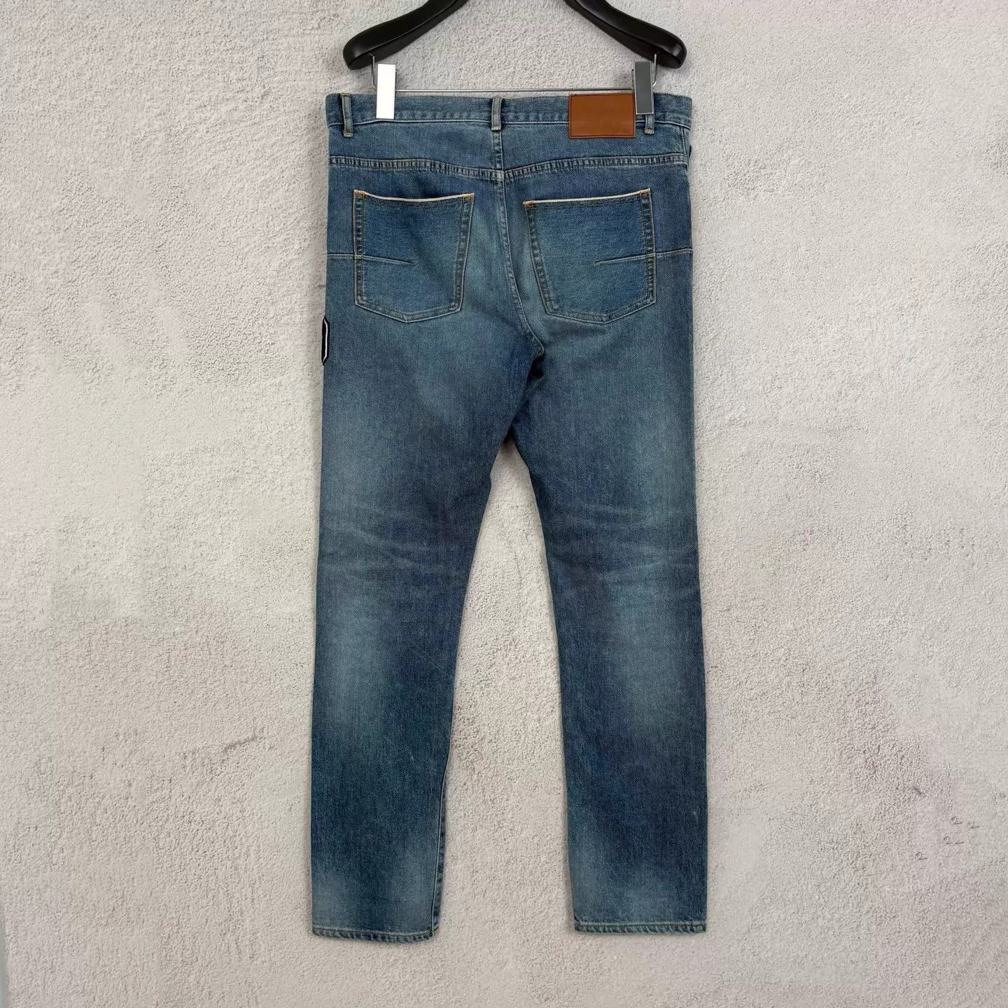 Dior Blue Denim Jeans with Embroidered Patch Size US 32 / EU 48 - 2 Thumbnail
