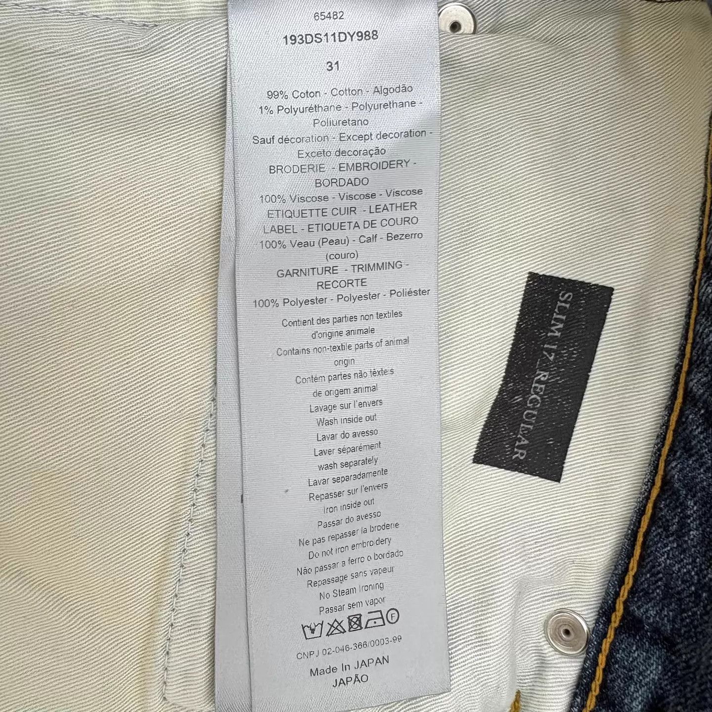 Dior Blue Denim Jeans with Embroidered Patch Size US 32 / EU 48 - 5 Thumbnail