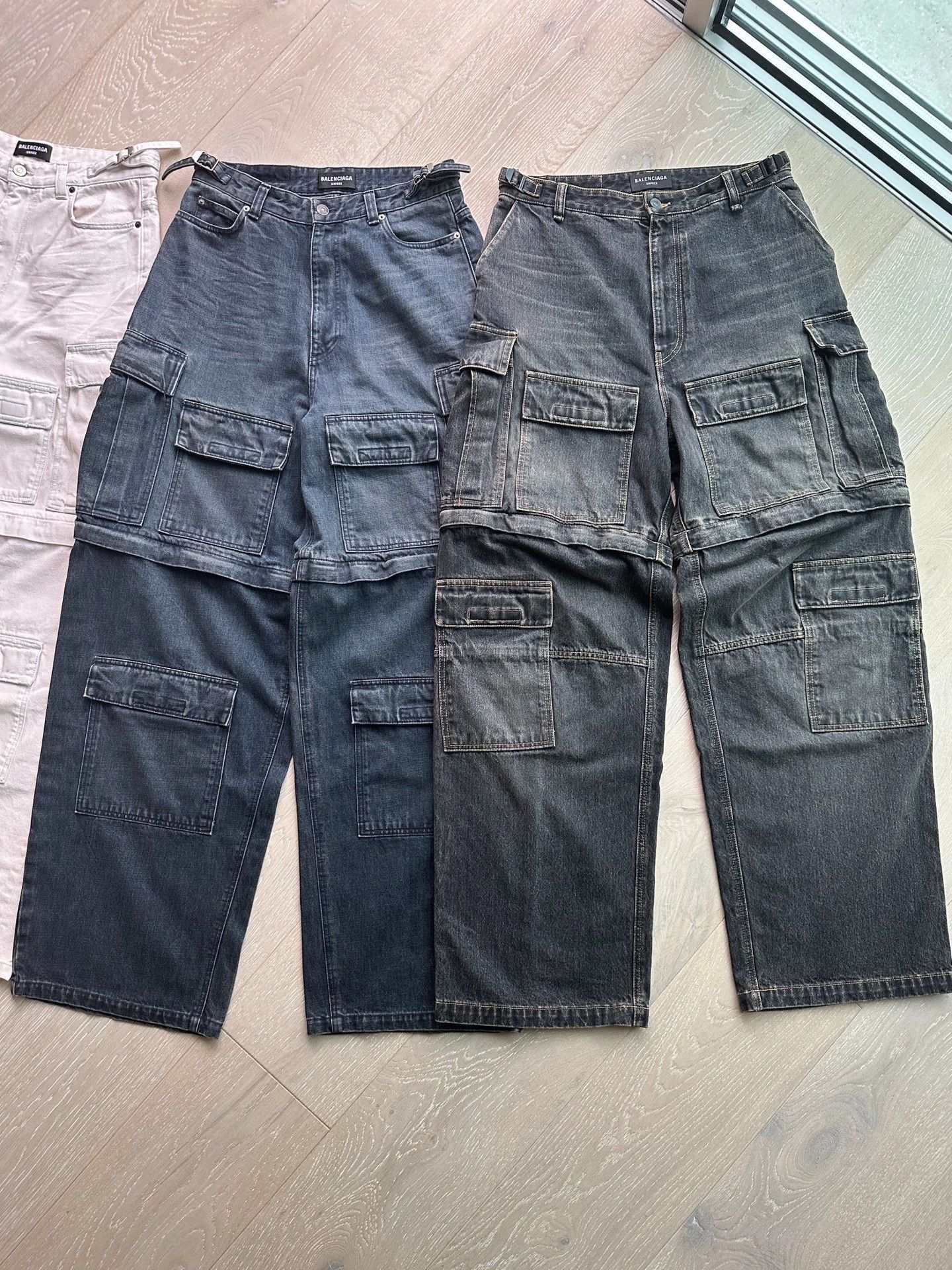 Balenciaga Multi Denim Cargo Pants with Multiple Pockets Size US 32 / EU 48 - 9 Thumbnail