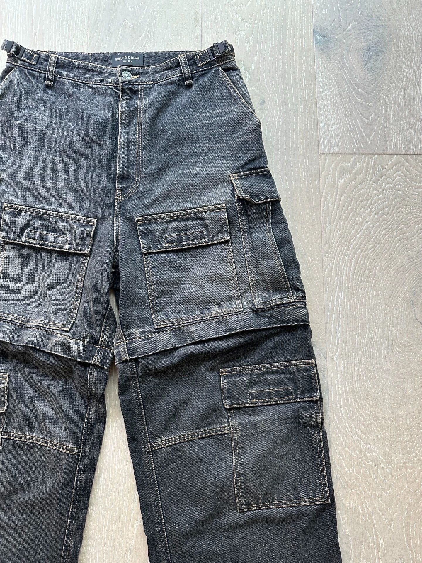 Balenciaga Multi Denim Cargo Pants with Multiple Pockets Size US 32 / EU 48 - 5 Thumbnail