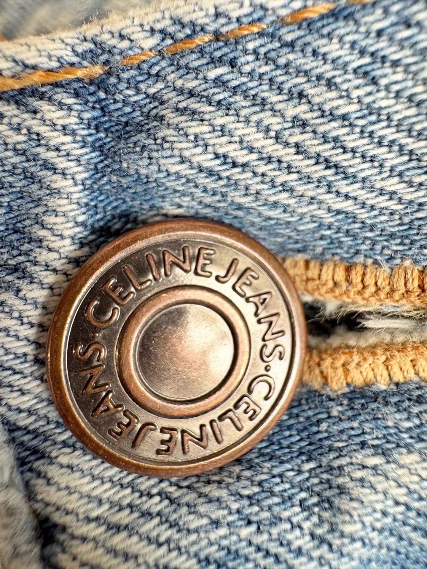 Celine Blue Denim Jeans with Gold Chain Accent Size US 32 / EU 48 - 4 Thumbnail