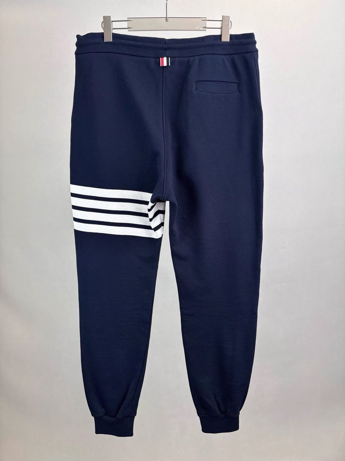 Thom Browne Blue Jogger Pants with White Stripes Size US 32 / EU 48 - 2 Thumbnail